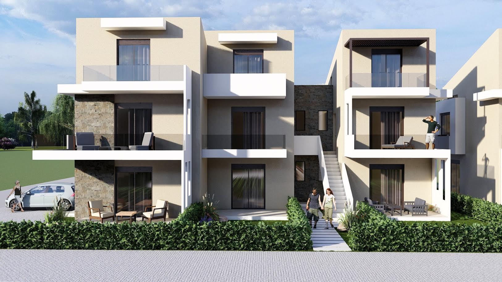 Under-construction maisonette in Ofrinio Beach