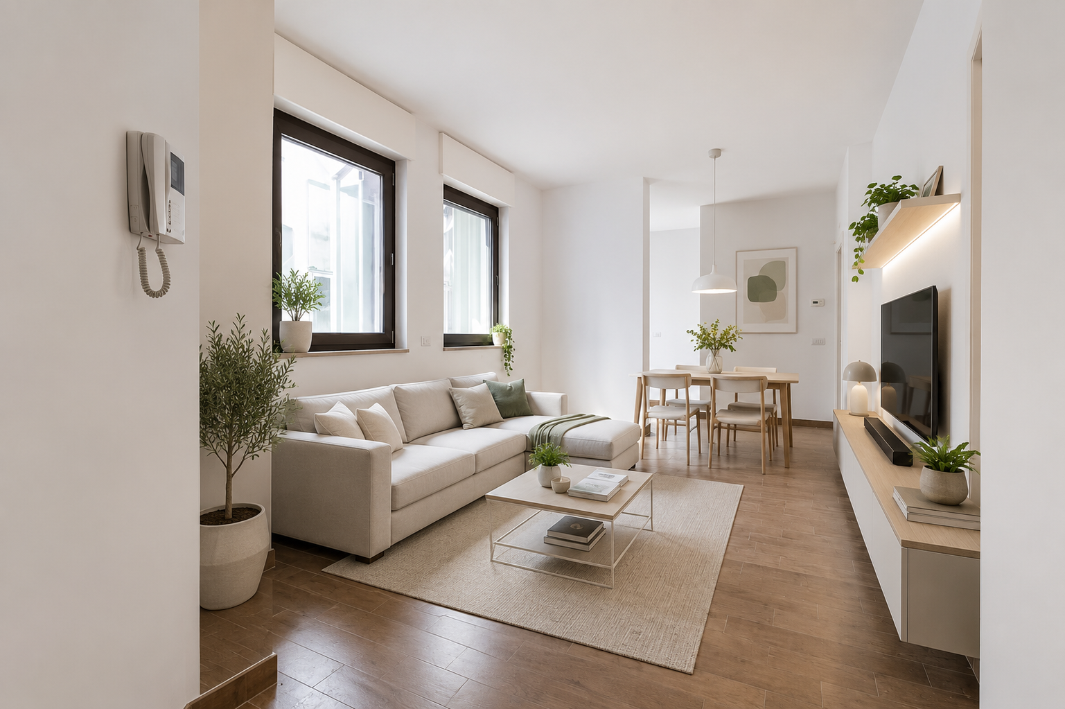Elegant renovated two-room flat in the heart of the Murat district