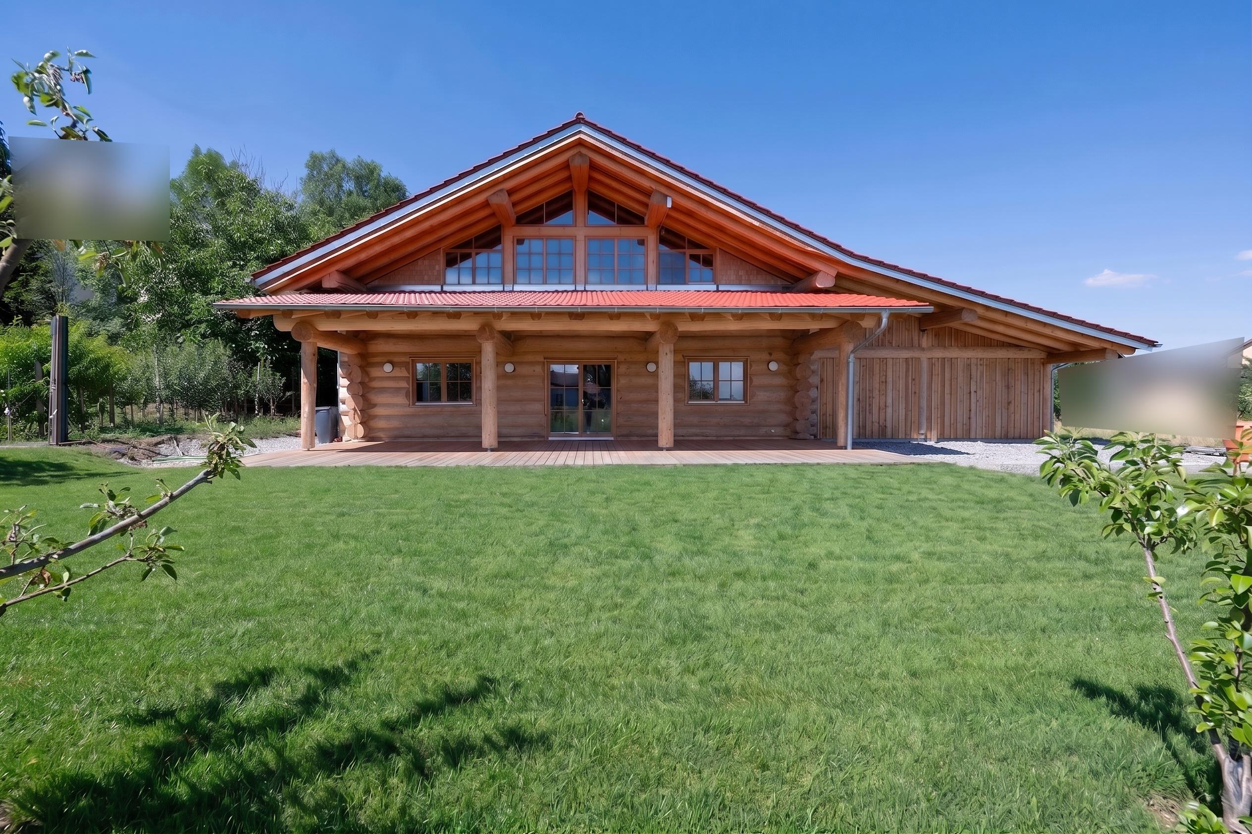 Idyllic country living with Alpine views – Eco-friendly log house
