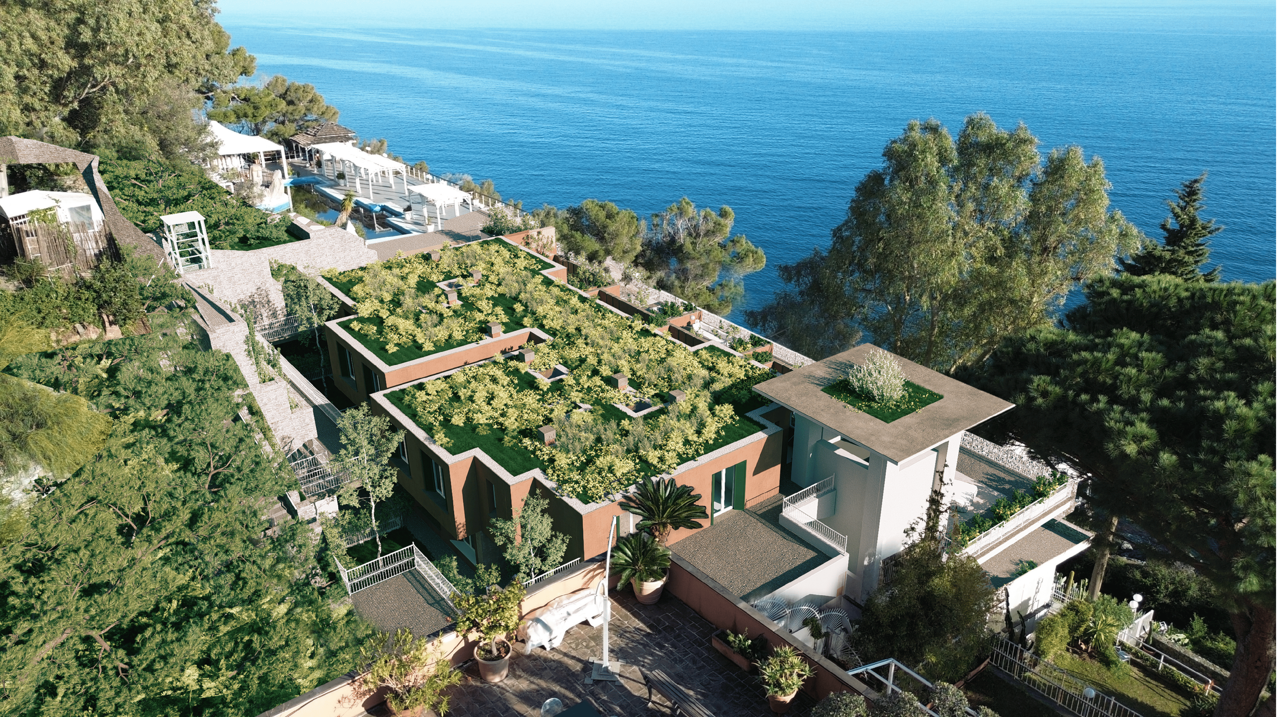 Contemporary Living in Piani d'Invrea – Beach and Pool Access.