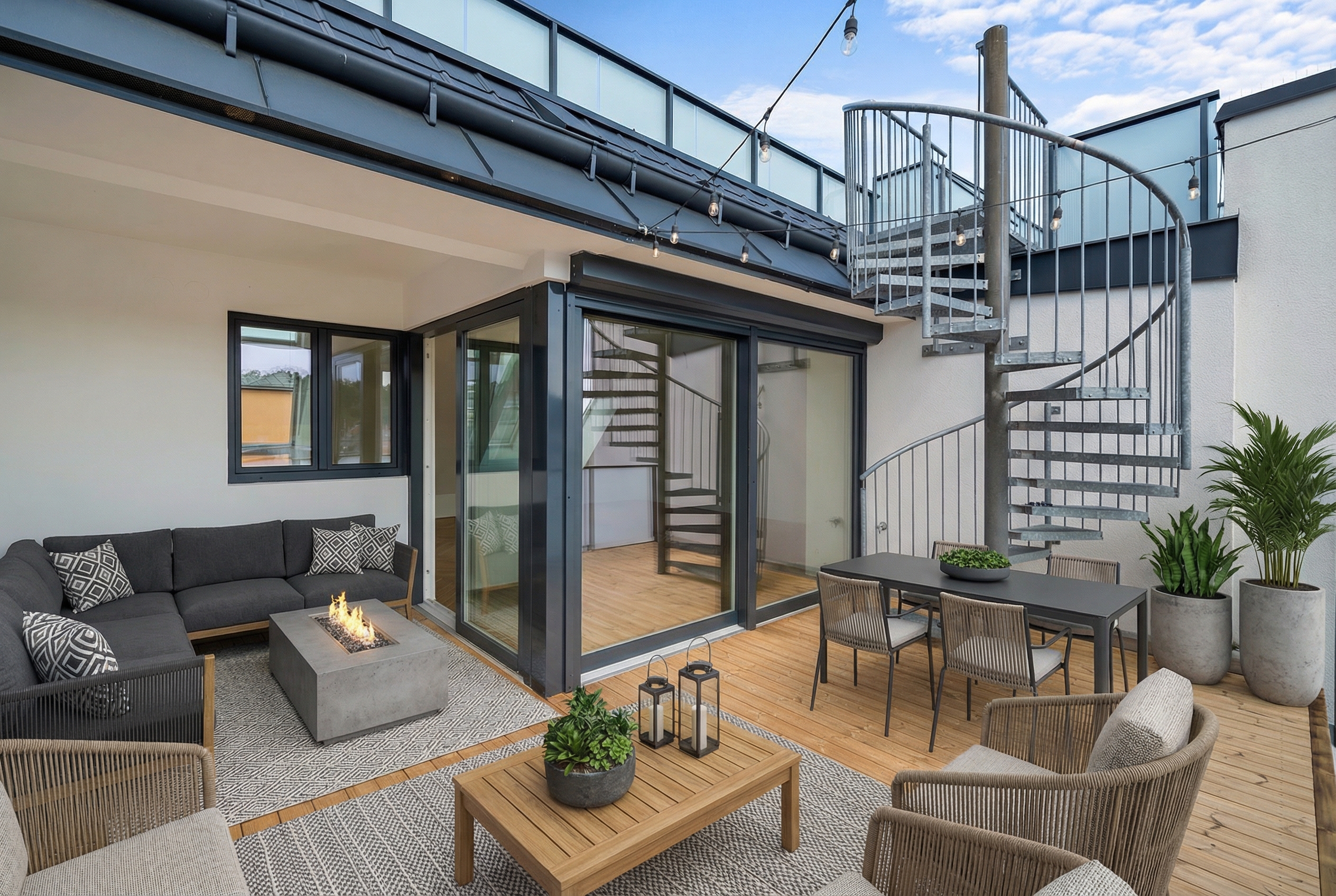 Moderne DG-Wohnung mit Weitblick & sonniger Terrasse [KI-modifiziert]