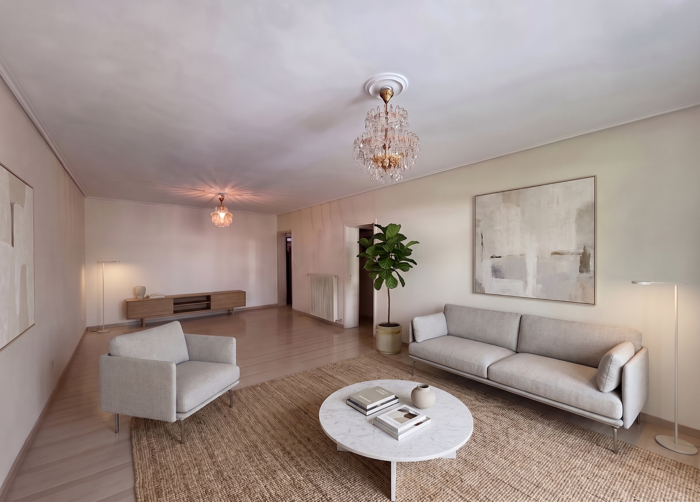 Bright 3 bedroom apartment with office space