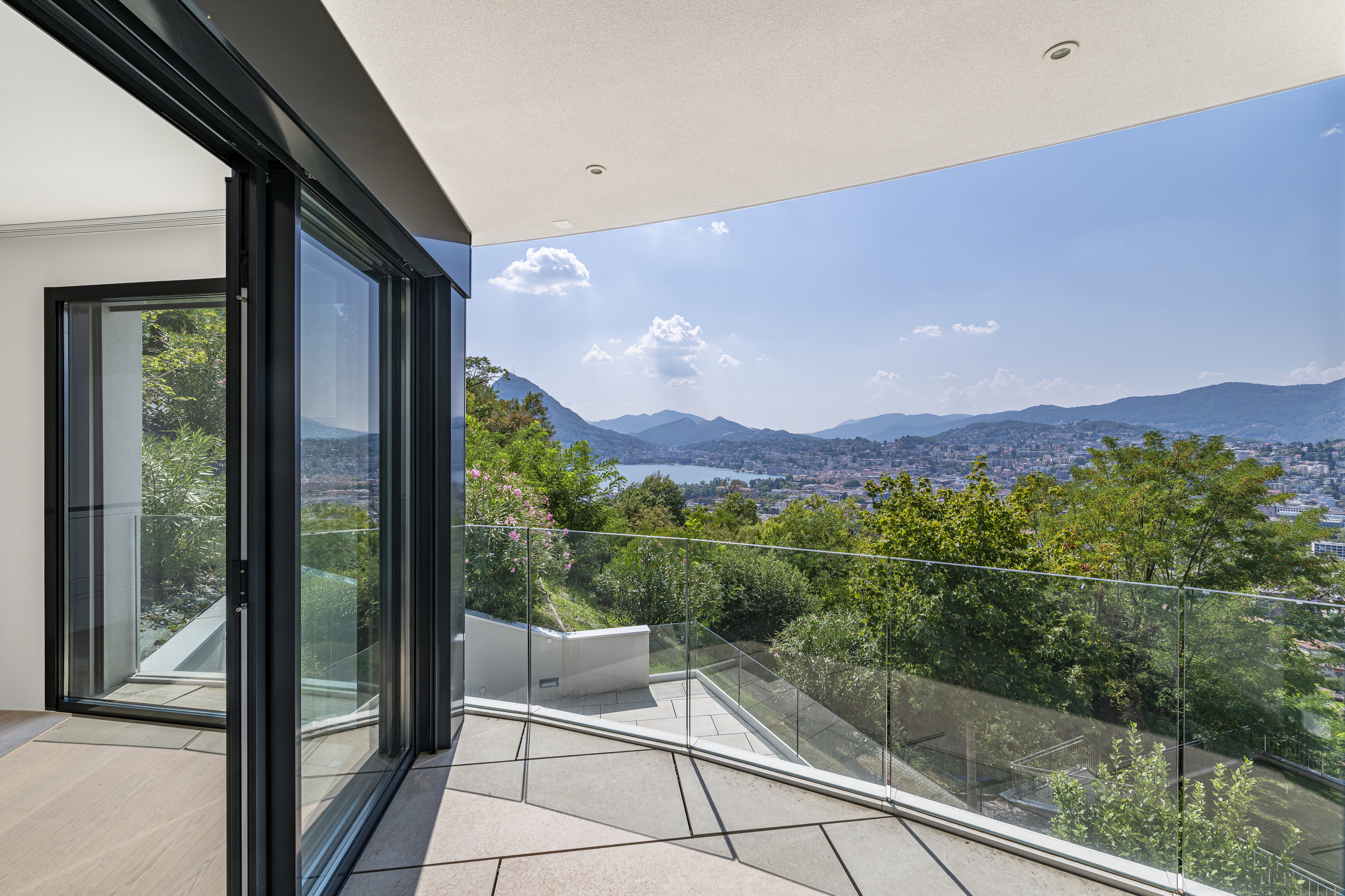 Sunny villa with a swimming pool and views