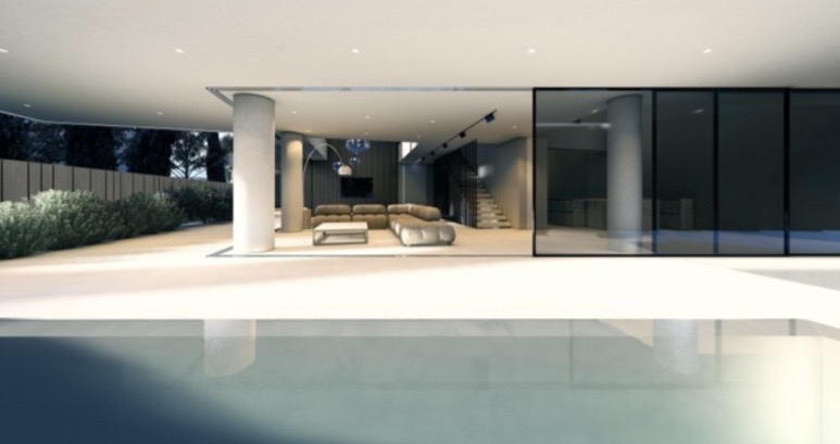 170 sq.m. duplex apartment with pool and garden