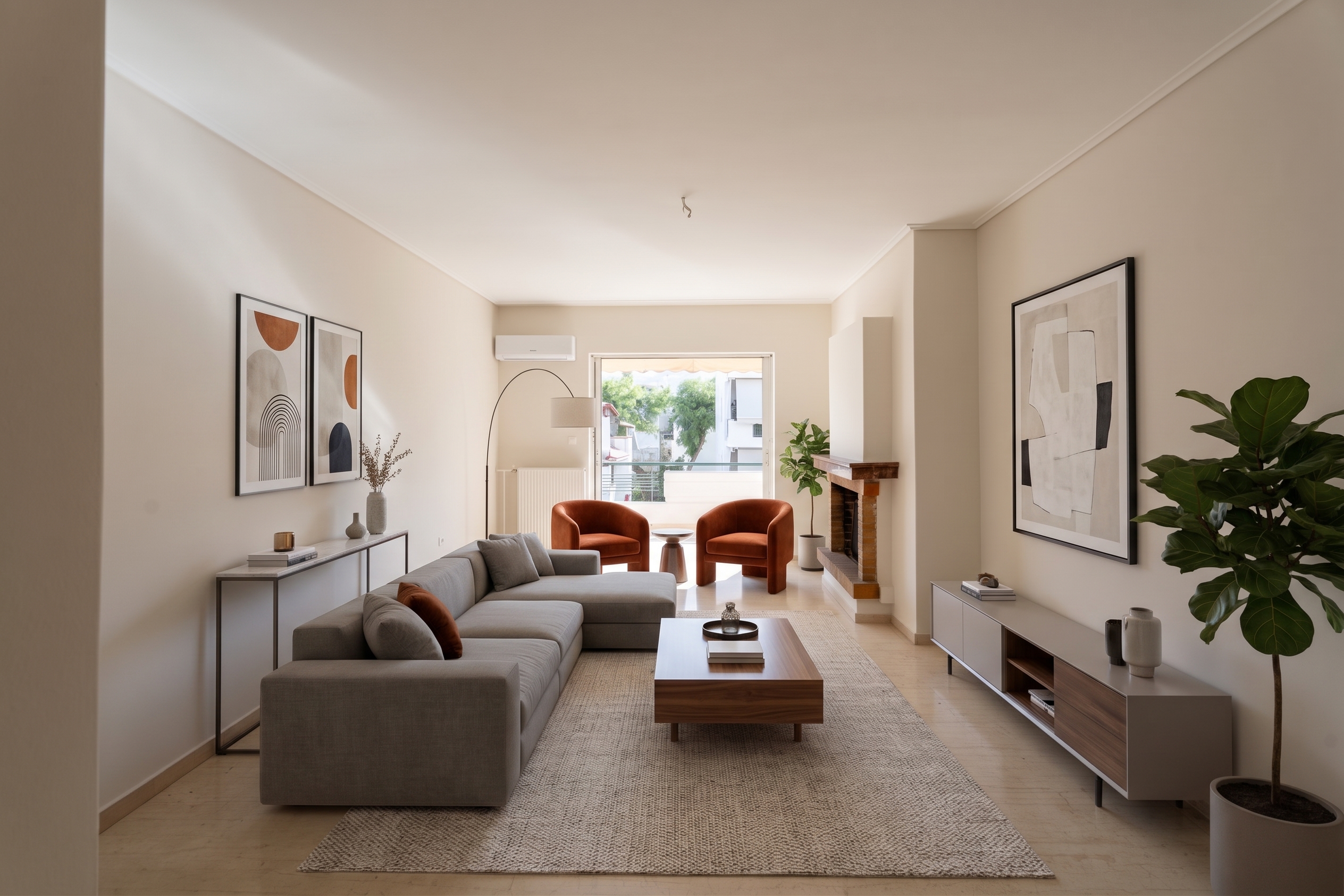 Beautiful 3rd-floor apartmentin Nea Erythraia [AI-modified]