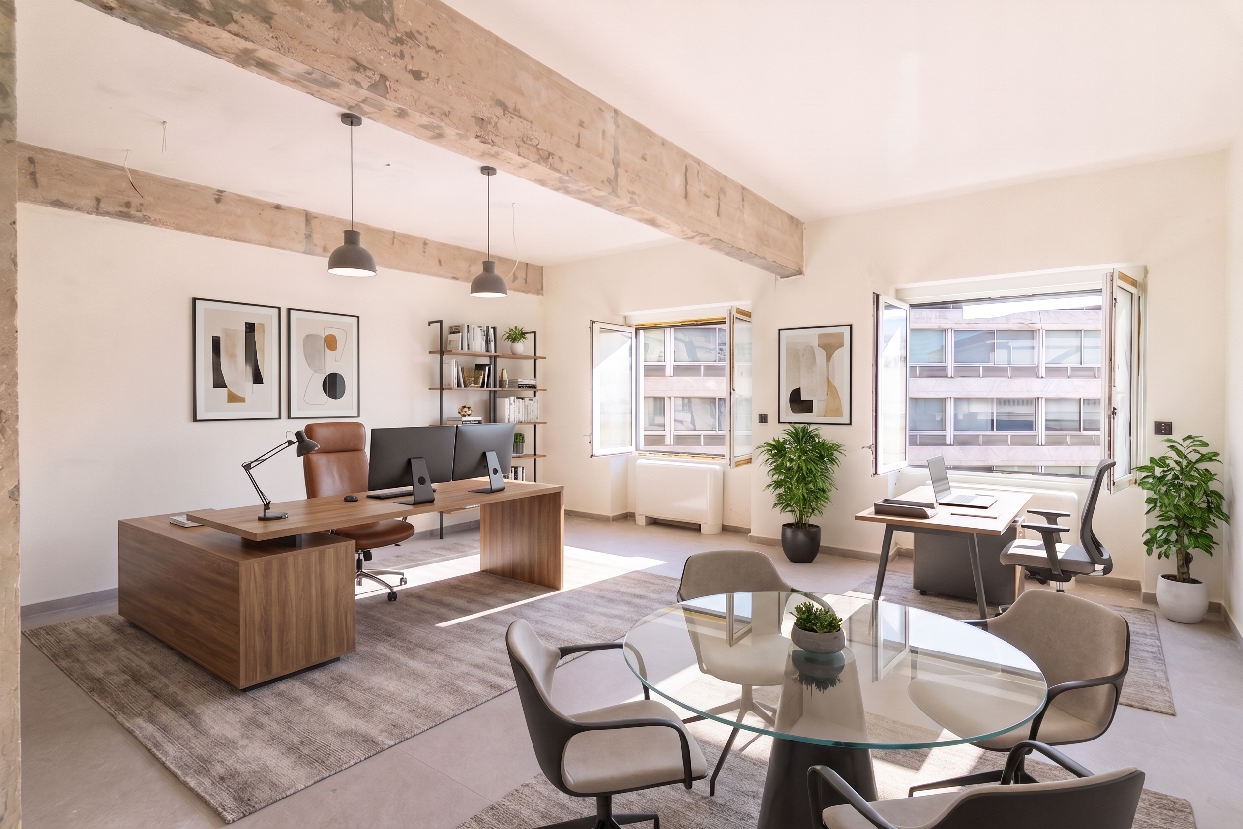 Elegant space with open views
