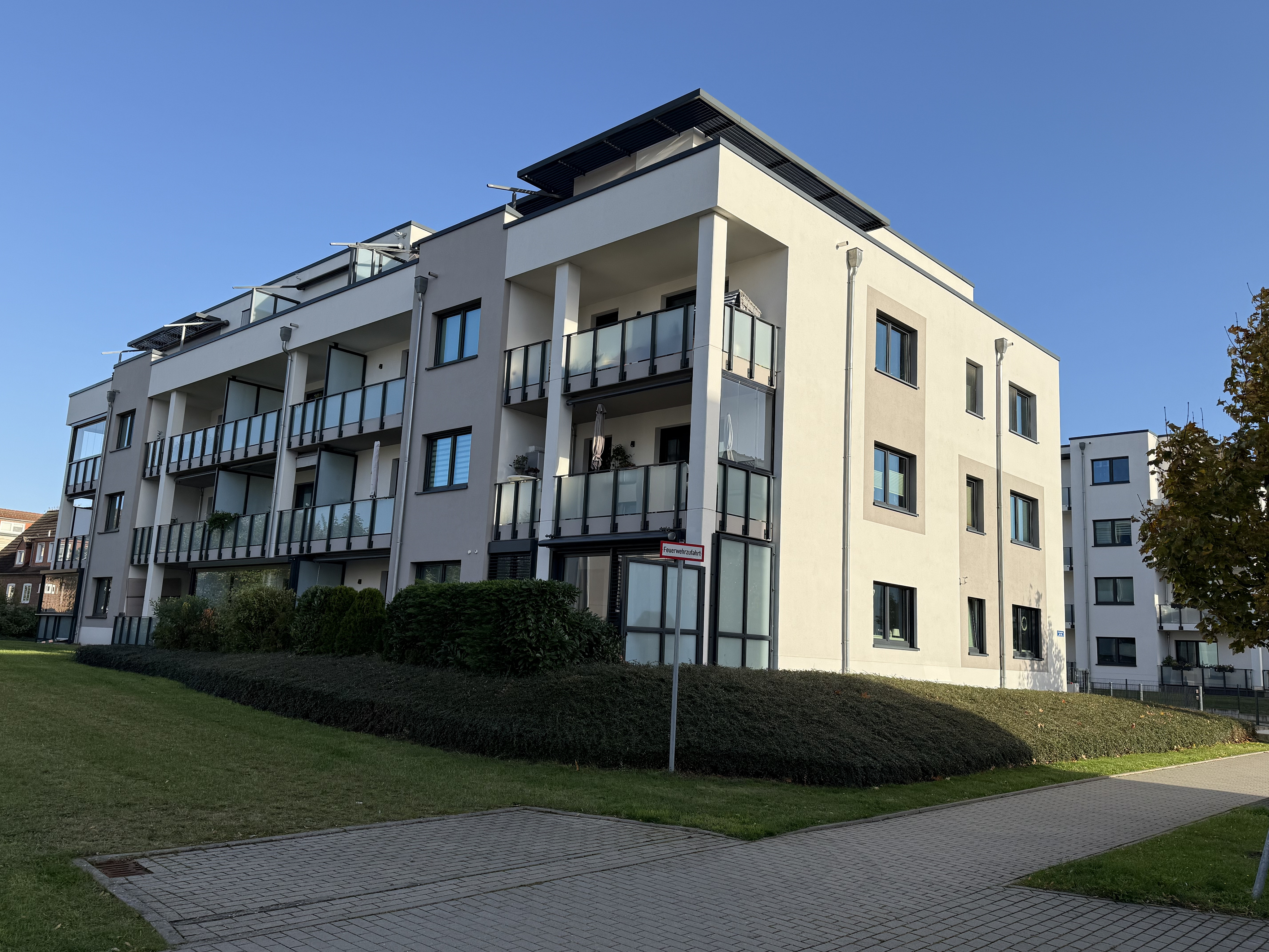 4-Zi.-Neubauwohnung im Wohnpark MOLENFEUER Warnemünde - 2 Bäder, Balkon, Aufzug, Tiefgaragenstellplatz