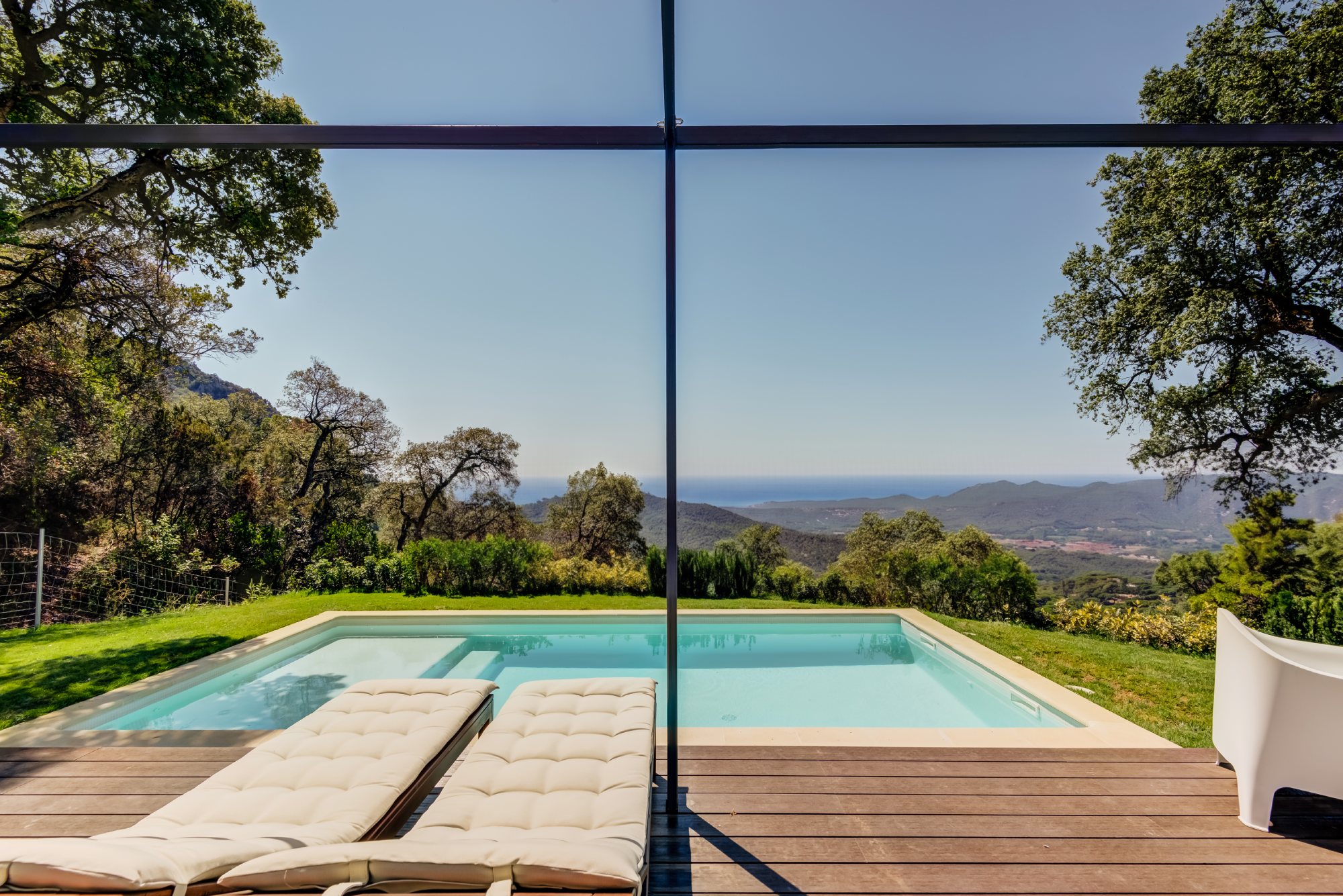 Modern house with sea and mountain views