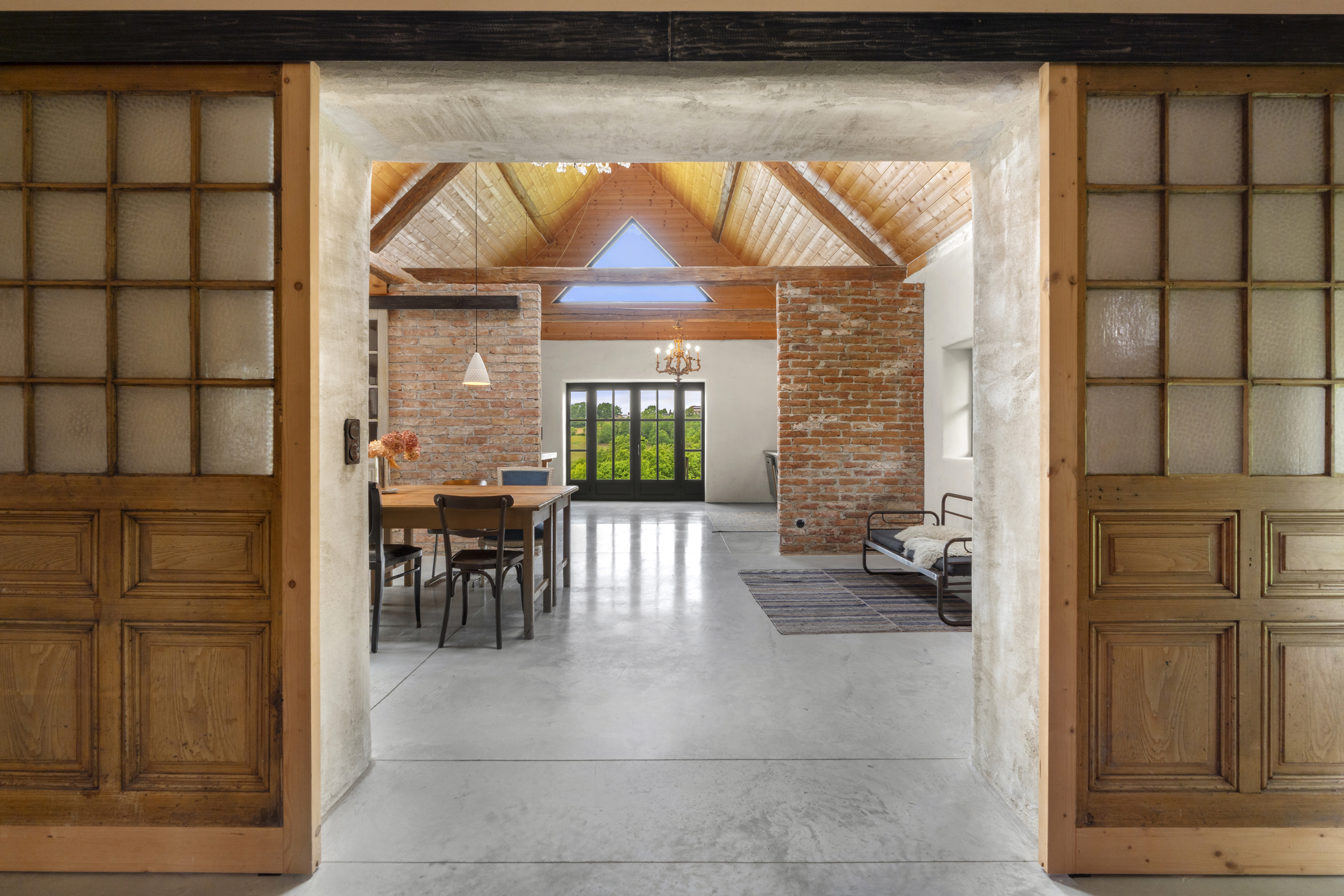 Historic three-sided farmstead with modern architecture and plenty of privacy