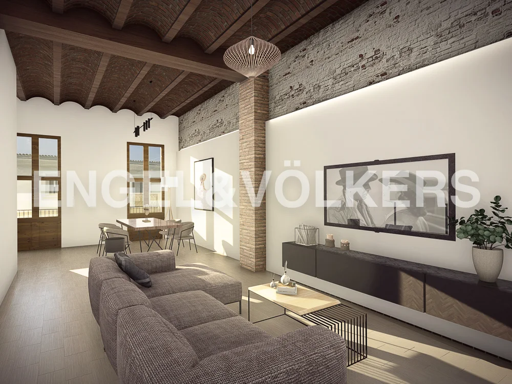 Open plan flat with high ceilings in Carcaixent