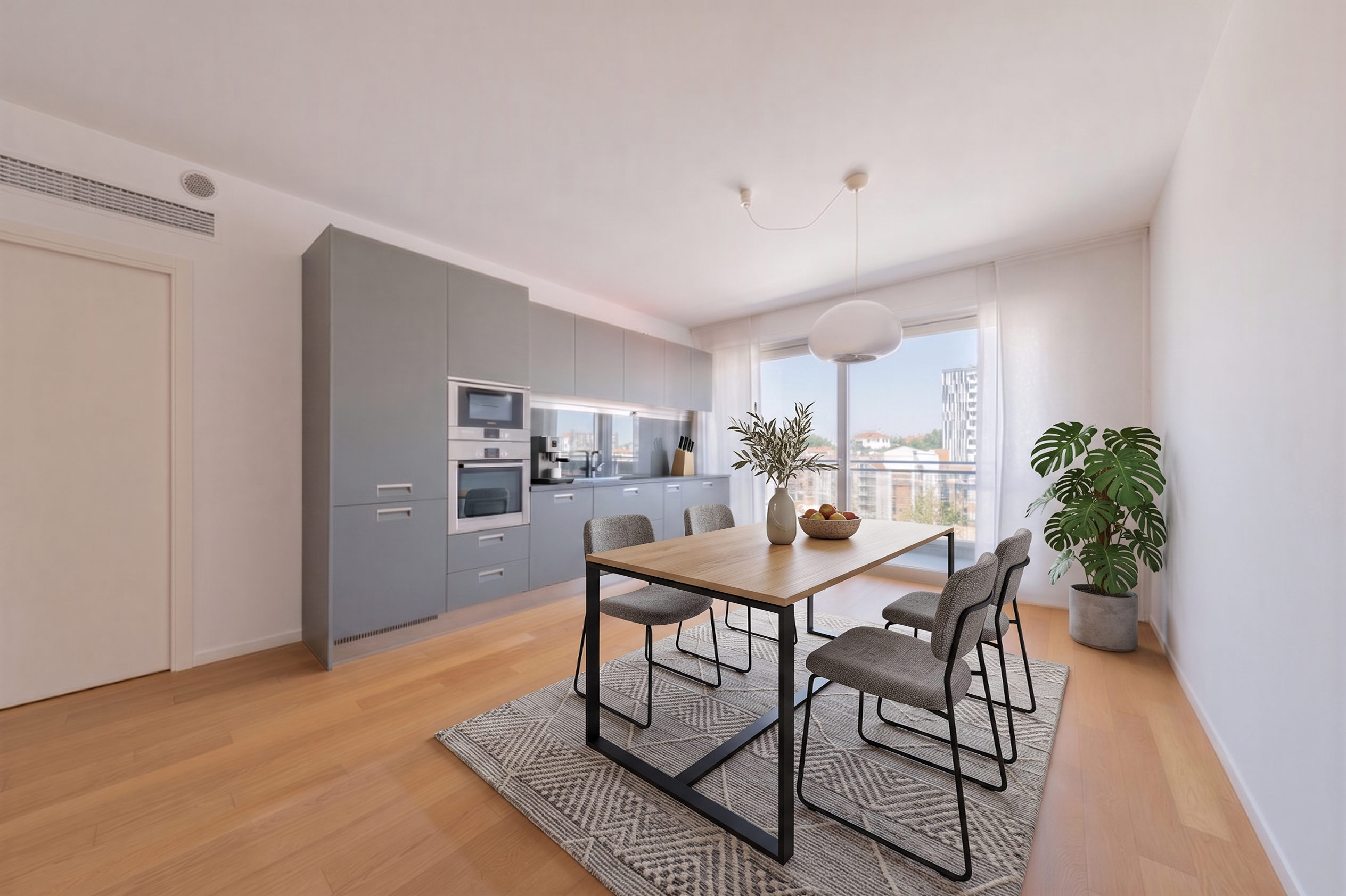 Modern one-bedroom on a high floor in Porta Romana