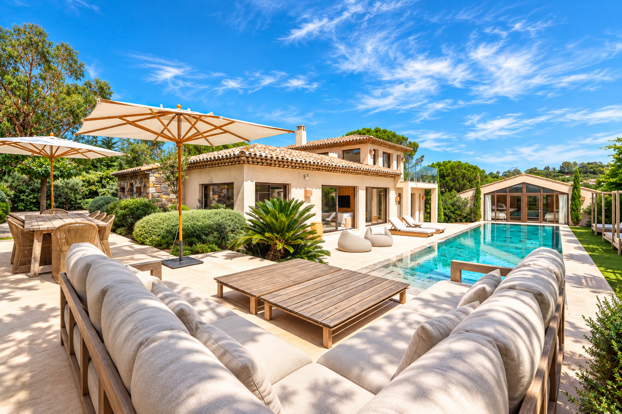 Exceptional contemporary villa within walking distance of Pampelonne beaches and the famous Club 55