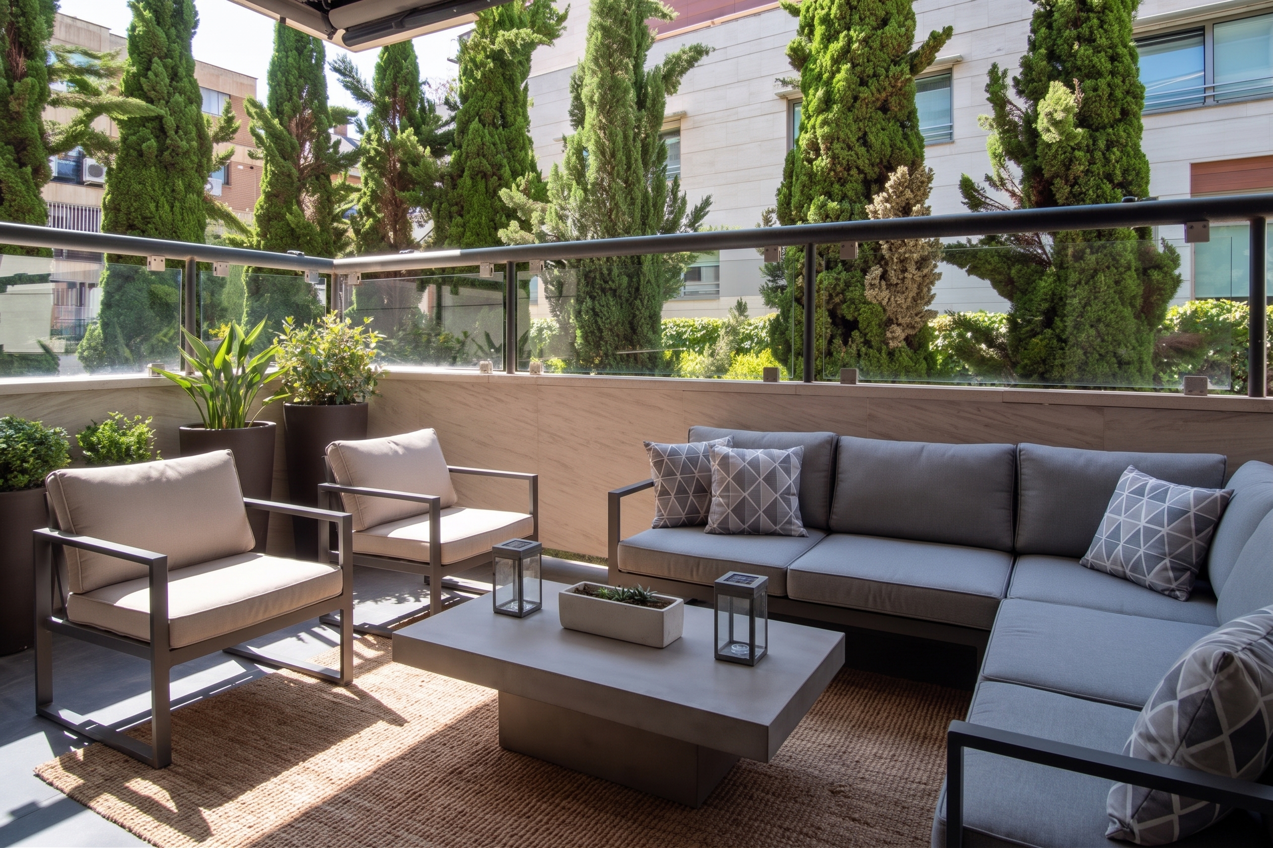 Elegant apartment with terrace, pool, gym, and garage in Chamartín [AI-modified]