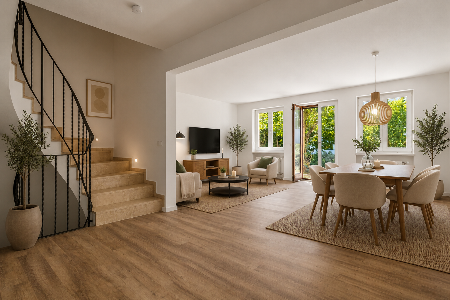 Family-friendly terraced house with a southwest-facing garden in Fasanerie