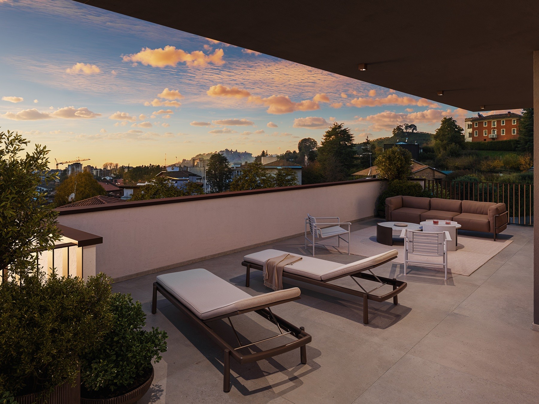 Helles Penthouse mit großzügigen Innenräumen und über 160 m² Terrassenfläche