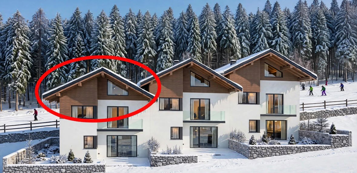 Elegant duplex facing the slopes