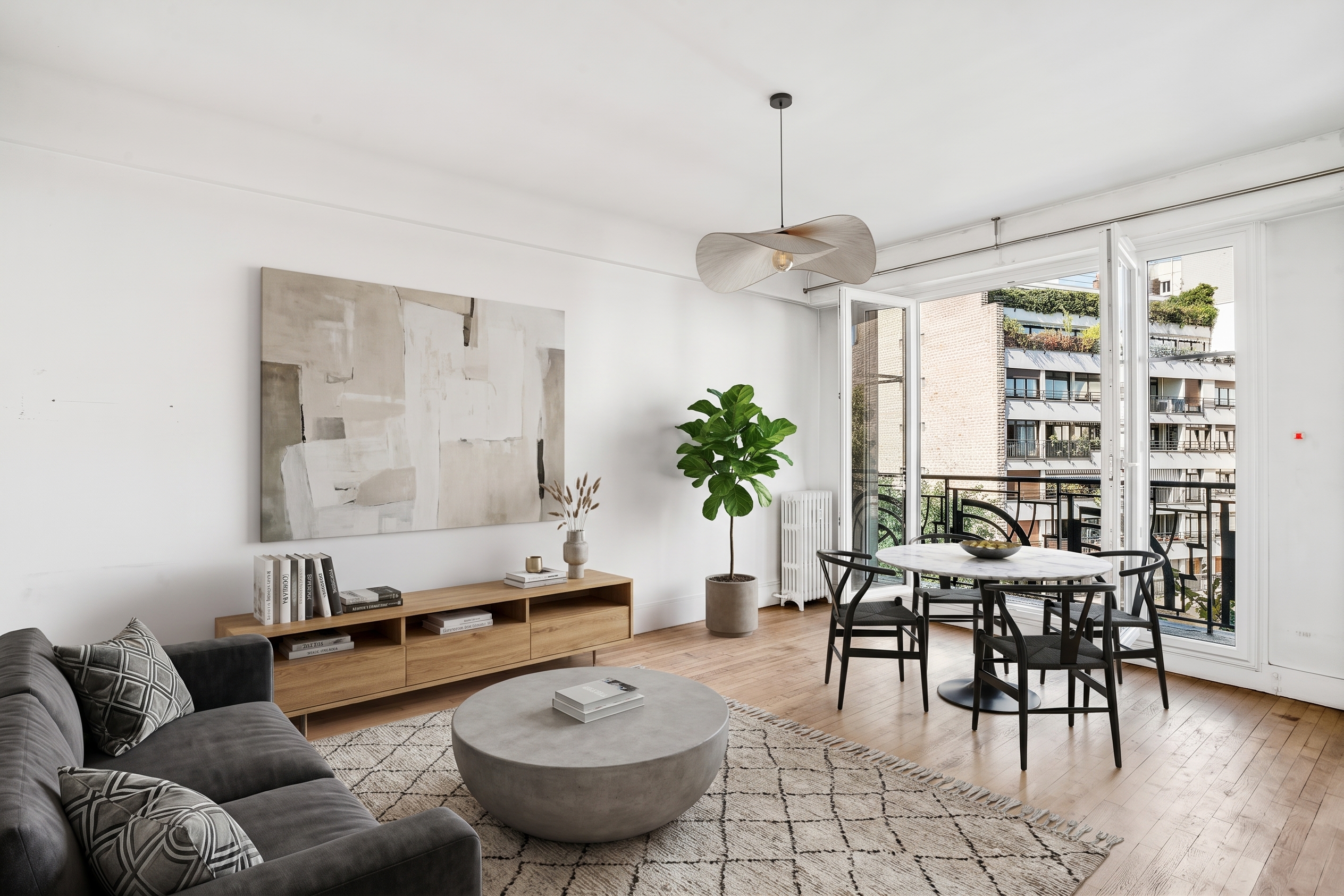 2-bedroom apartment – High floor, full-length balcony and unobstructed views [AI-modified]