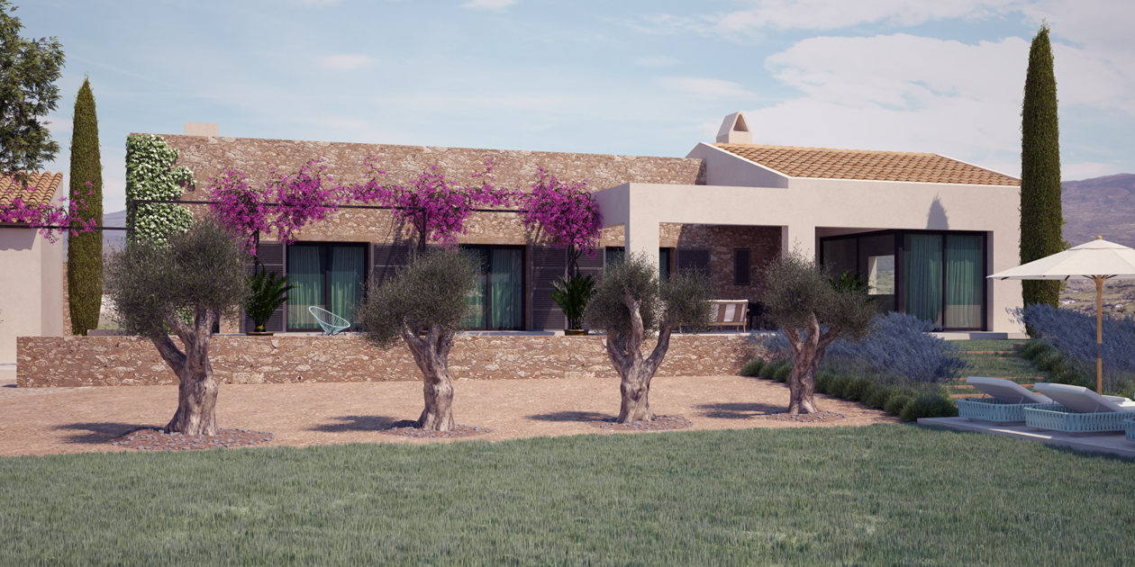 Rustic Estate with Project for an Elegant Mediterranean Villa in a Prime Location