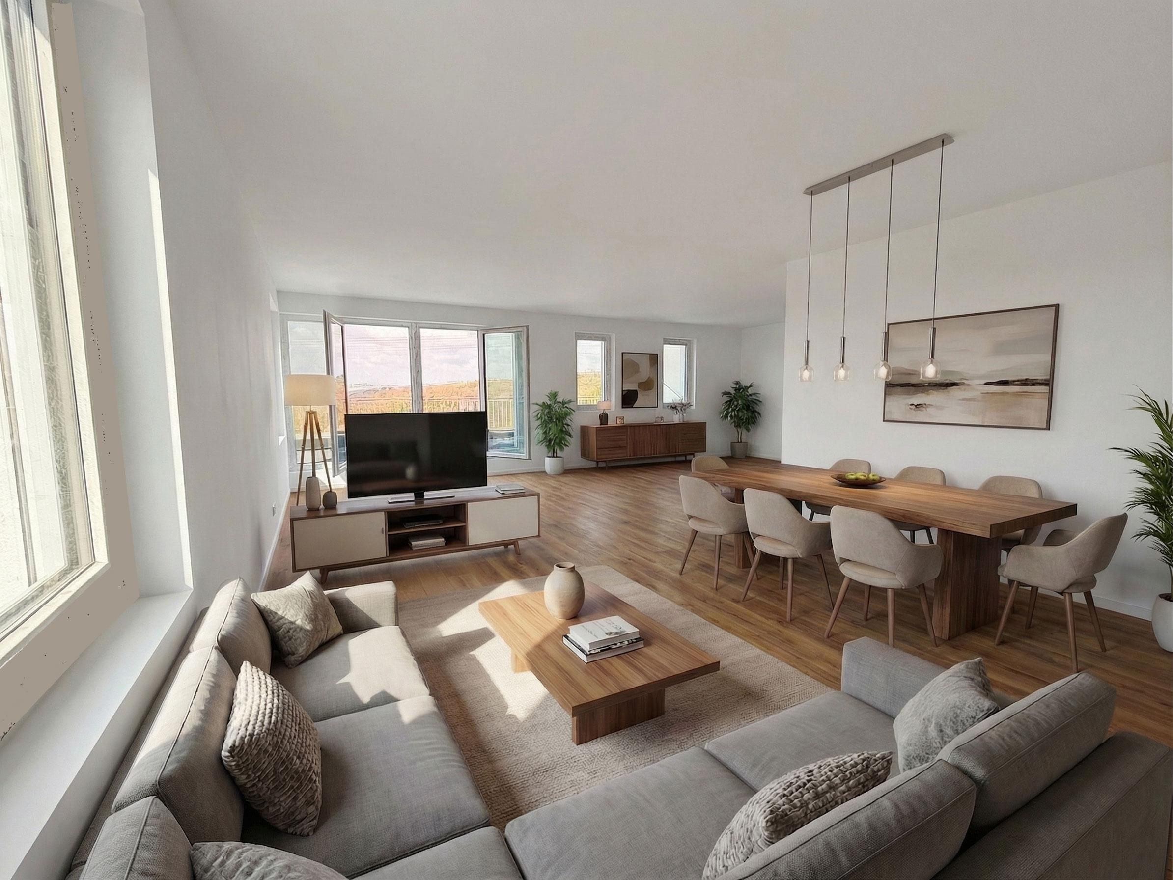 Luxuriöses Neubau-Penthouse mit Fernblick, Aufzug und großer Dachterrasse