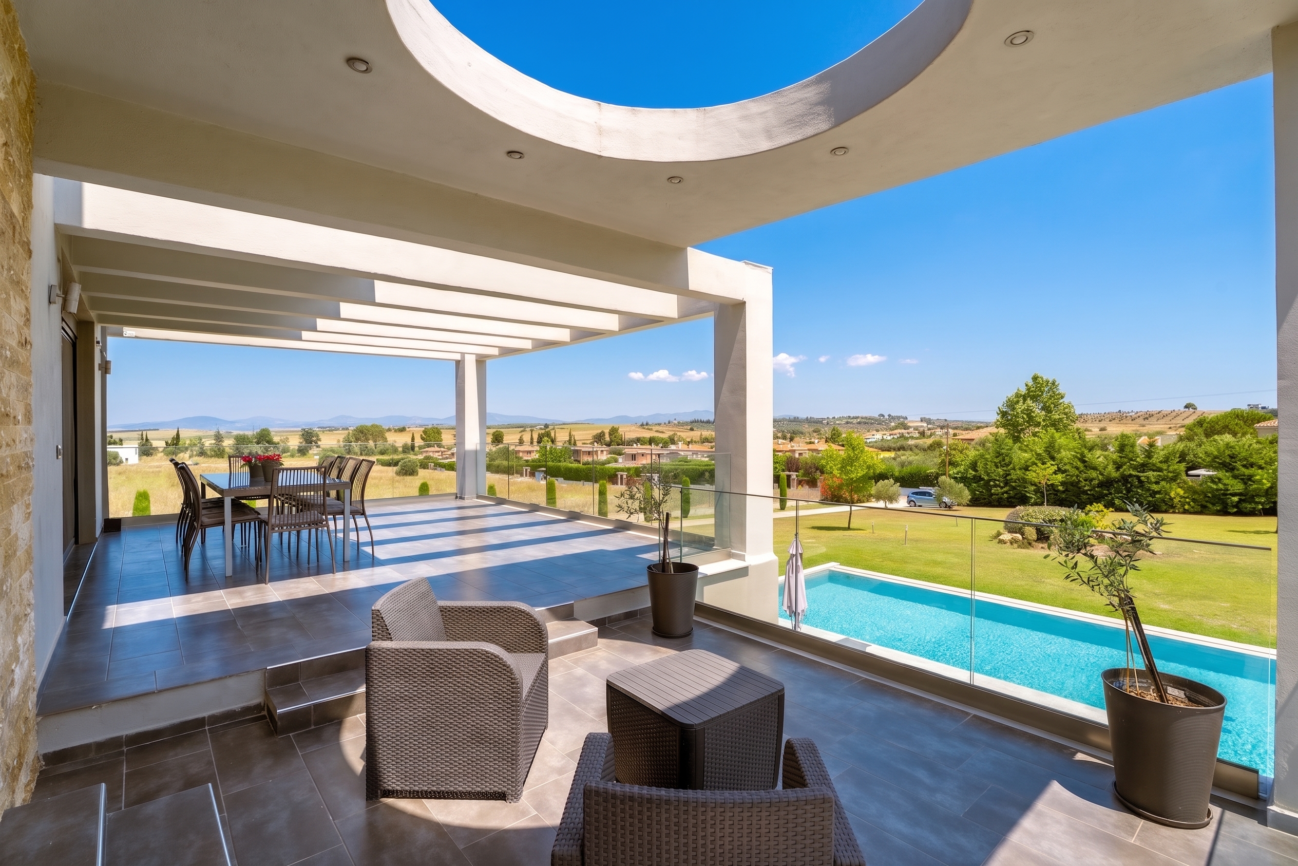 Luxury detached villa with panoramic sea view in Sani