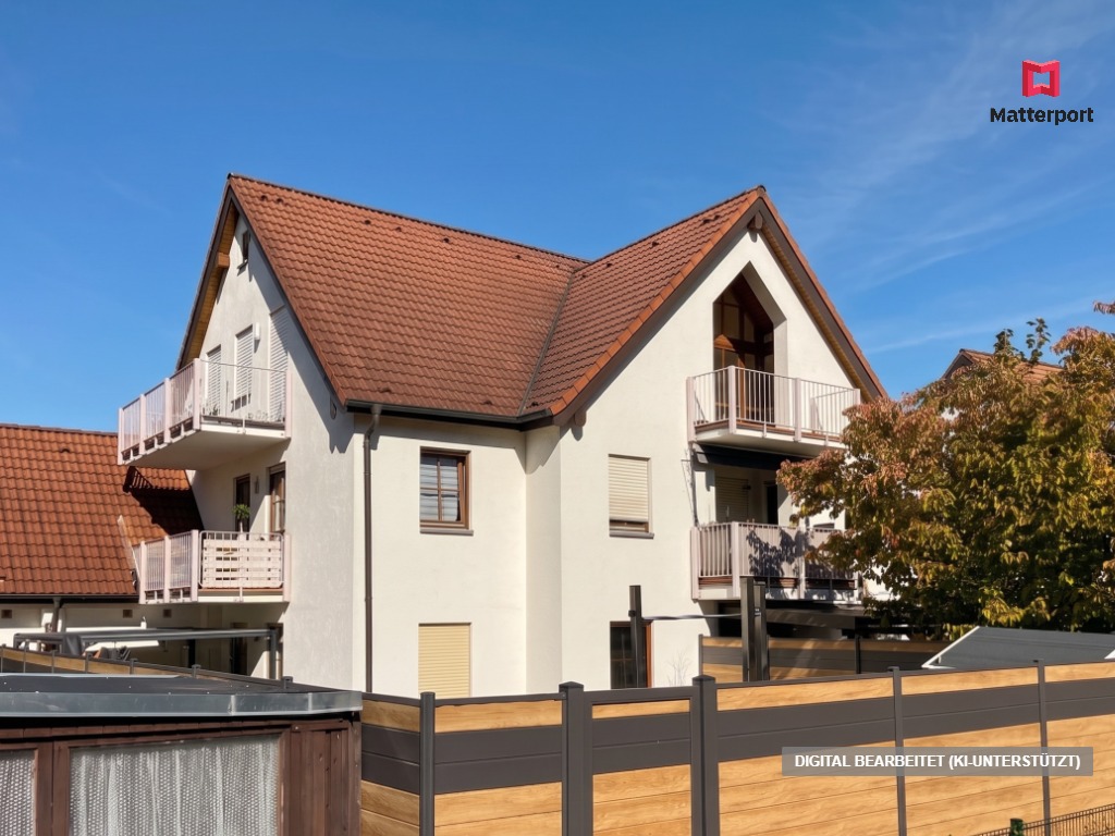Drei Balkone unterm Dach