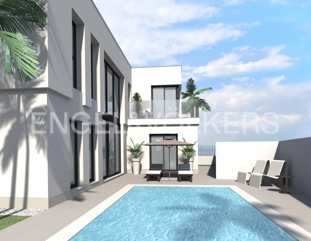 New build villa with private pool in Aguas nuevas