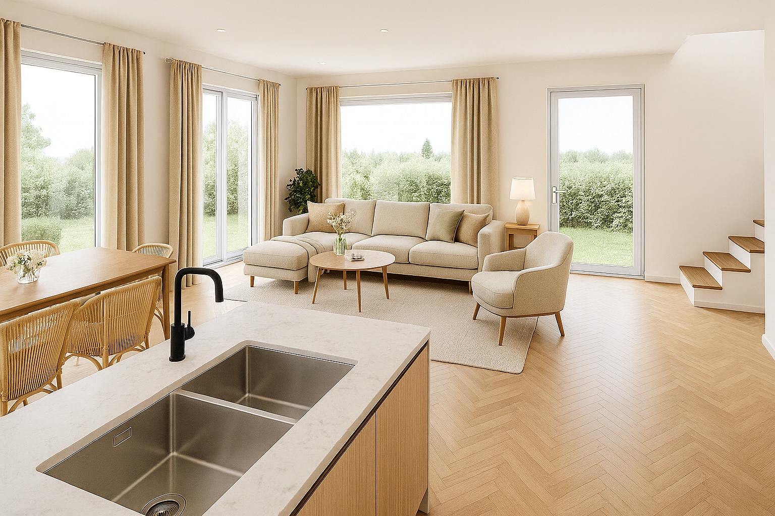 Off-plan sale - 3-bedroom duplex with terrace and garden in Keispelt