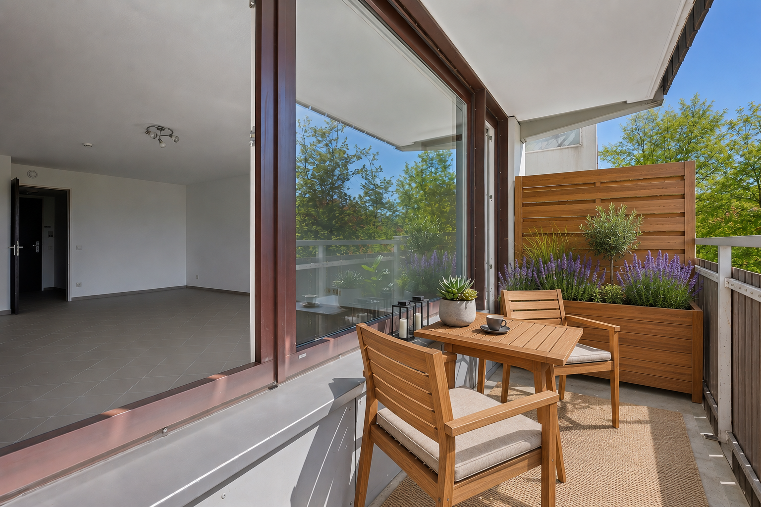 Bright city apartment with southwest balcony & underground parking space