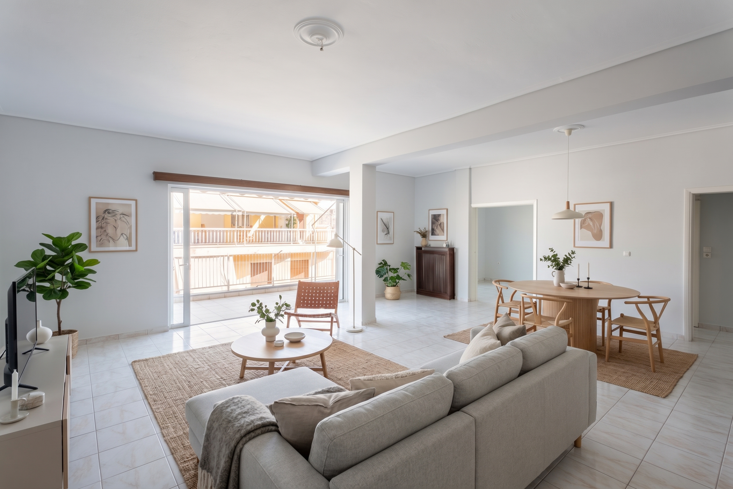 Bright 3-bed penthouse in Ano Patisia [AI-modified]