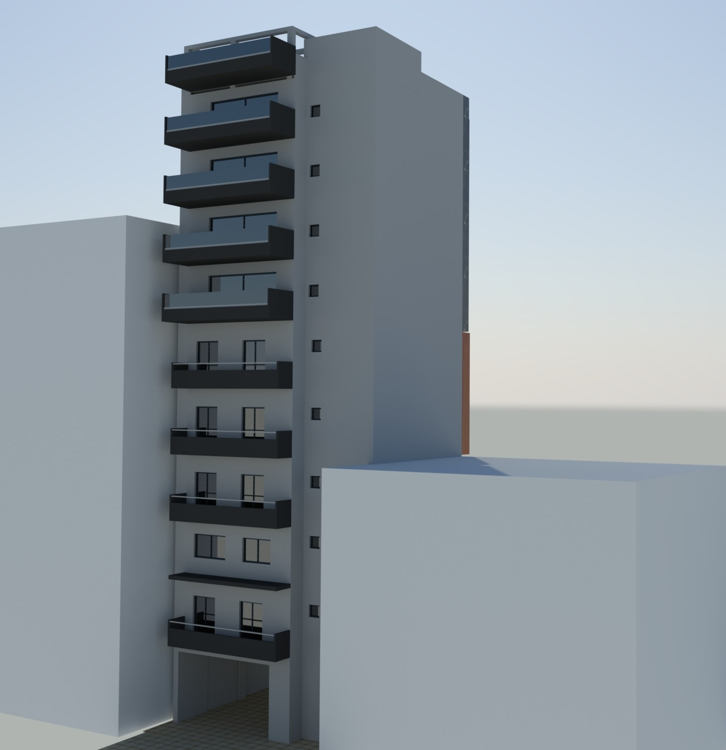 Modern 3rd-floor apartment currently under construction