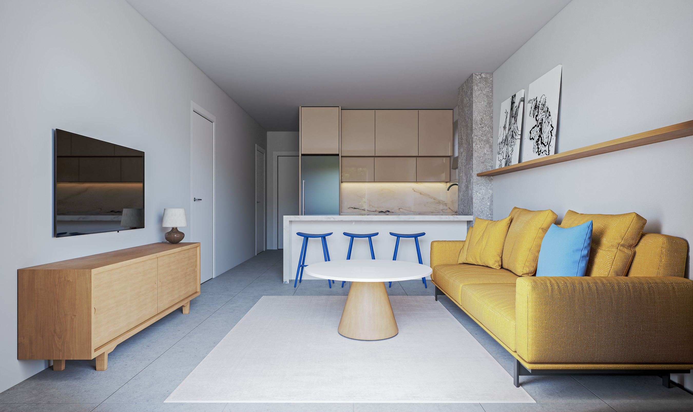 Newly built ground floor apartment in Porto Rafti