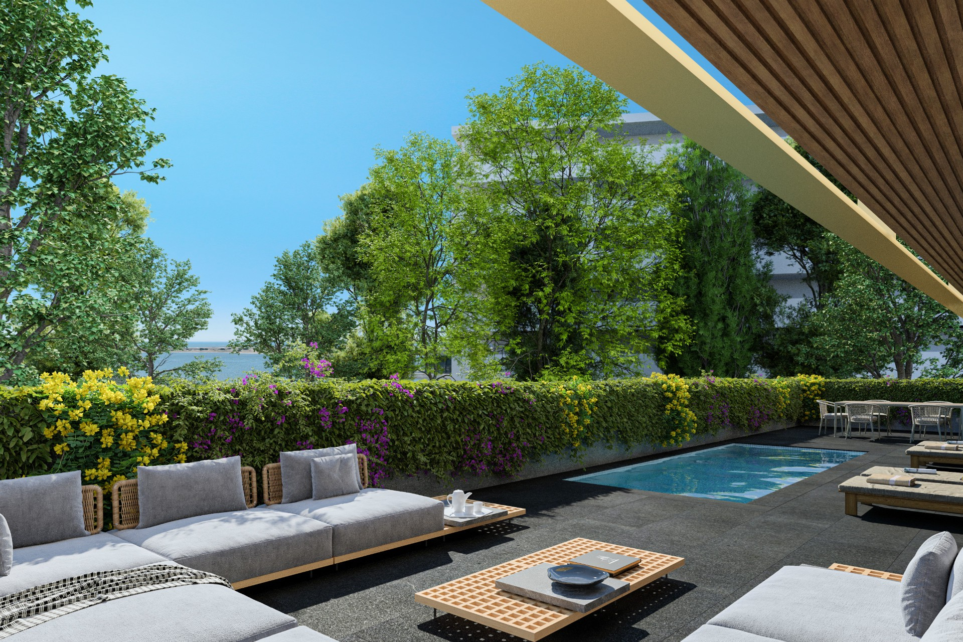 3-Bedroom Apartment with Pool near Afurada Marina