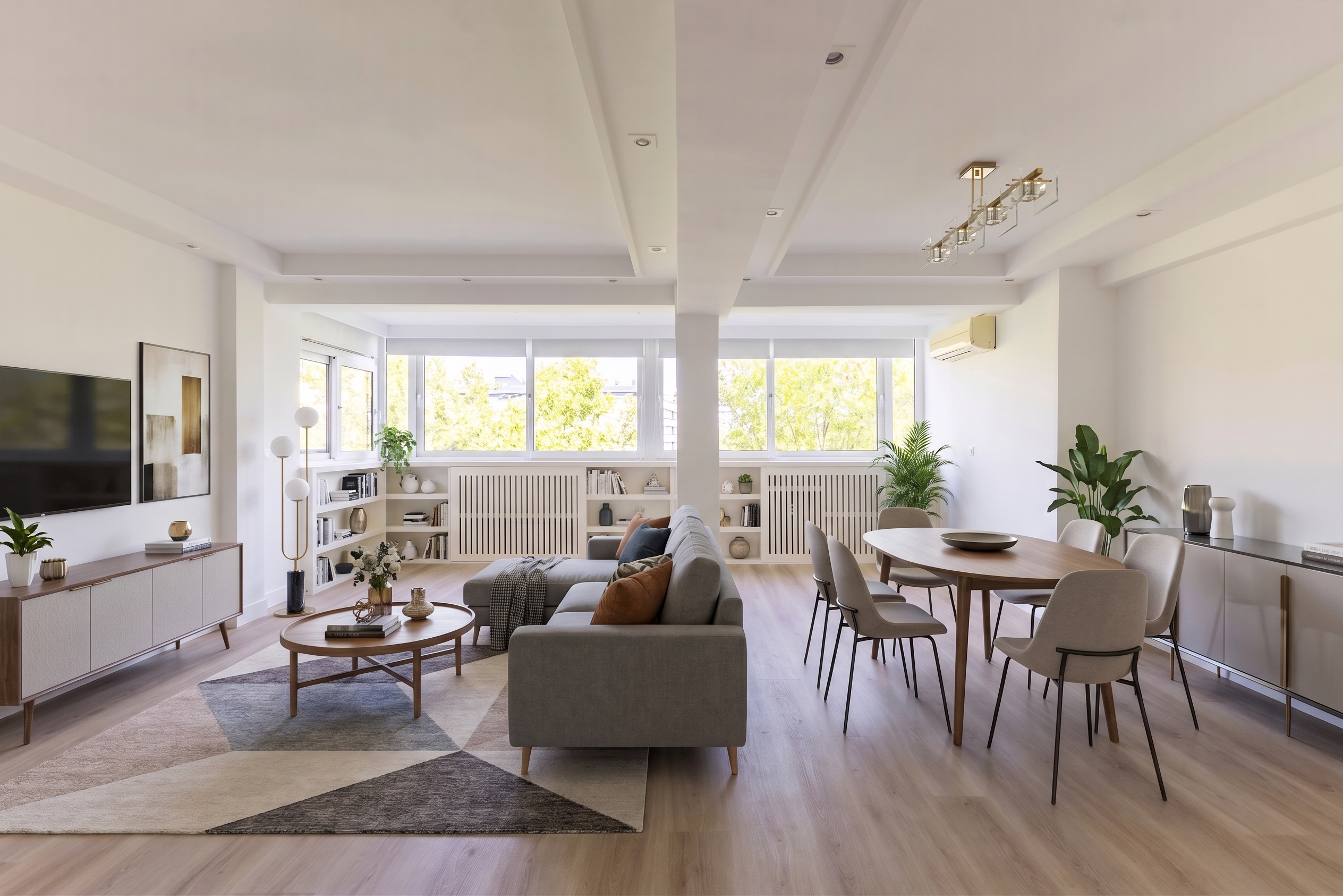 Exclusive, bright renovated apartment in Chamartín with 4 bedrooms and a small south-facing terrace [AI-modified]