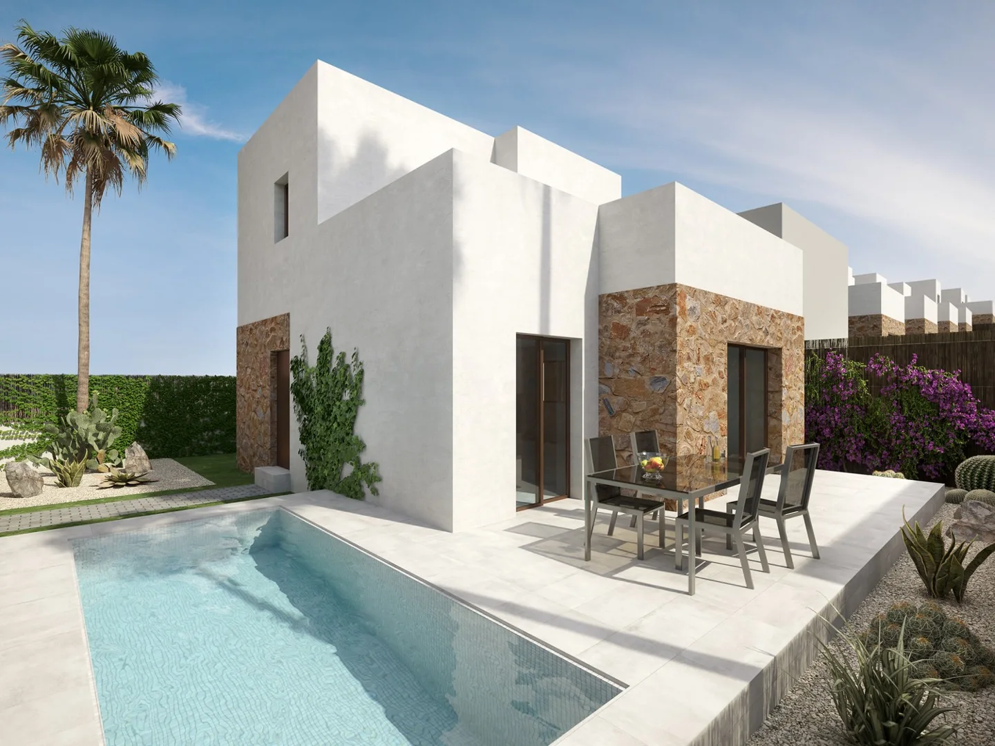 Nuevas villas modernas de estilo mediterráneo en Villamartin