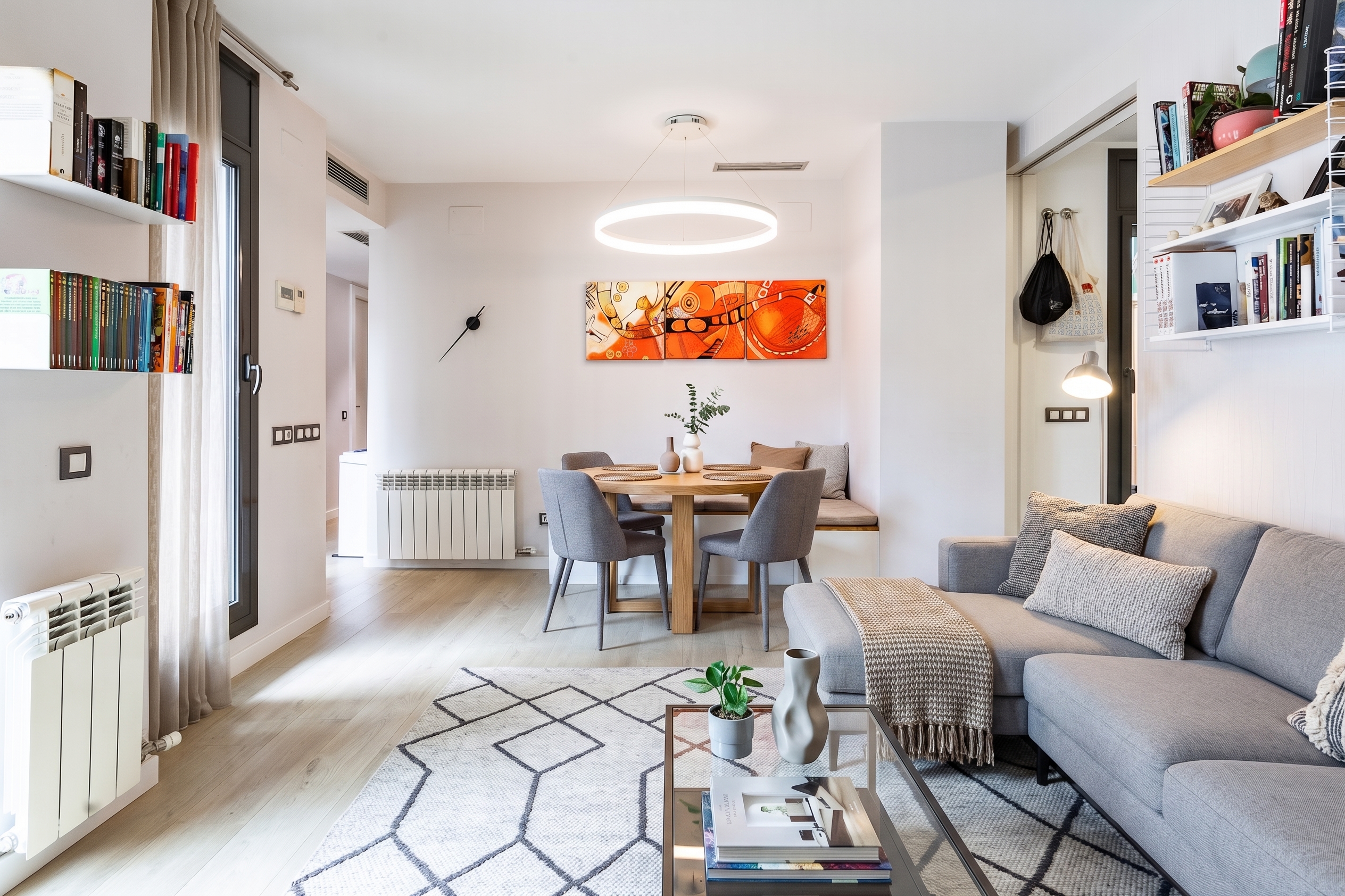 Spectacular bright apartment with two terraces in Les Corts. [AI-modified]
