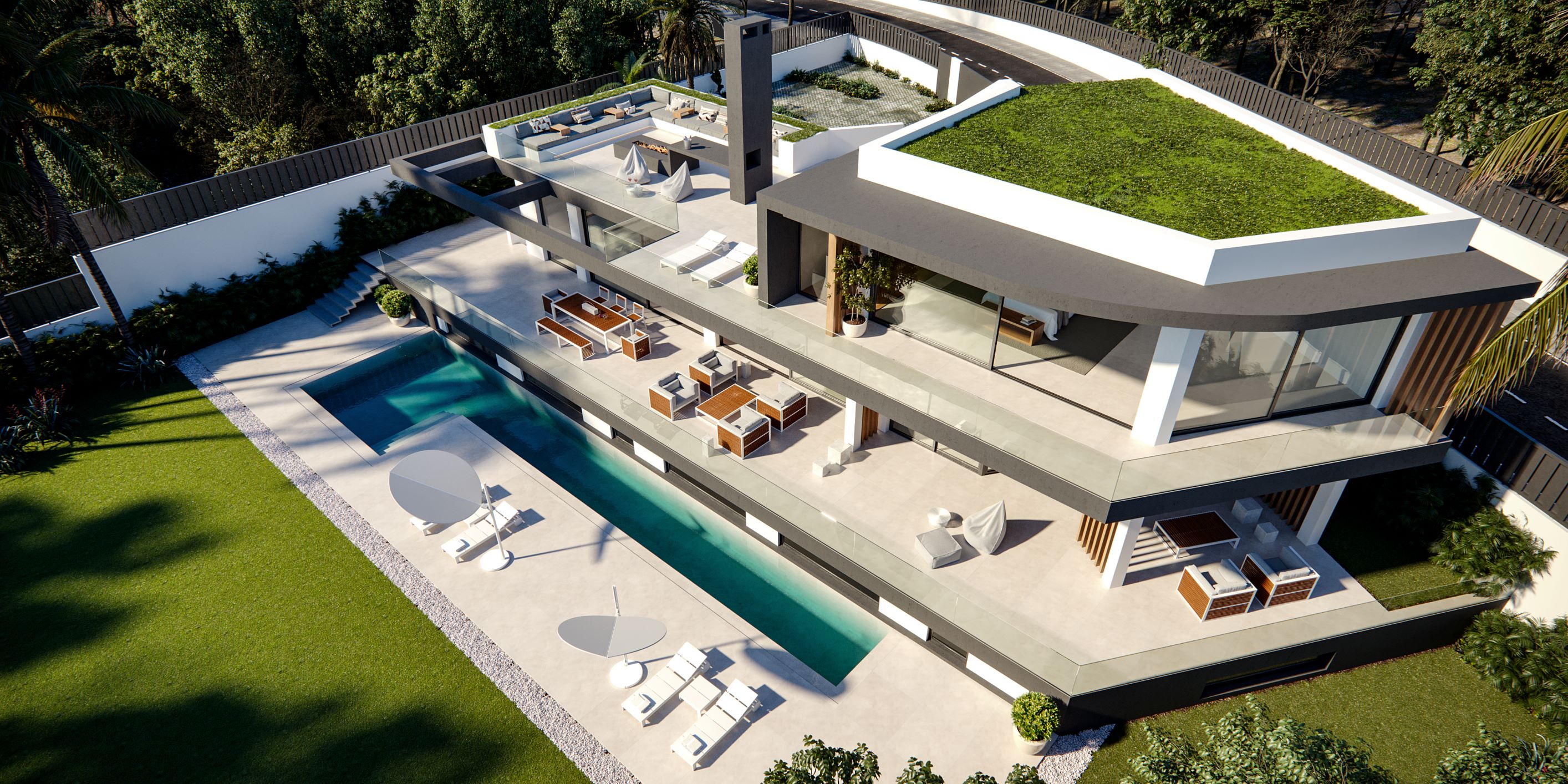 Proyecto exclusivo de villa de lujo sobre plano en Las Lomas del Marbella Club, Milla de Oro de Marbella