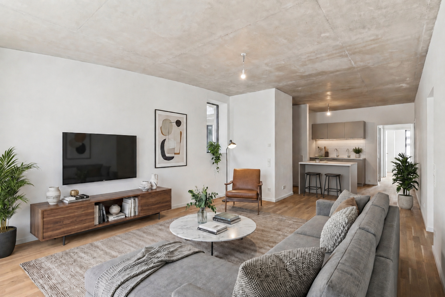 Großzügige 4-Zimmer-Wohnung zwischen urbanem Leben und ruhigen Rückzugsort [AI-modified]