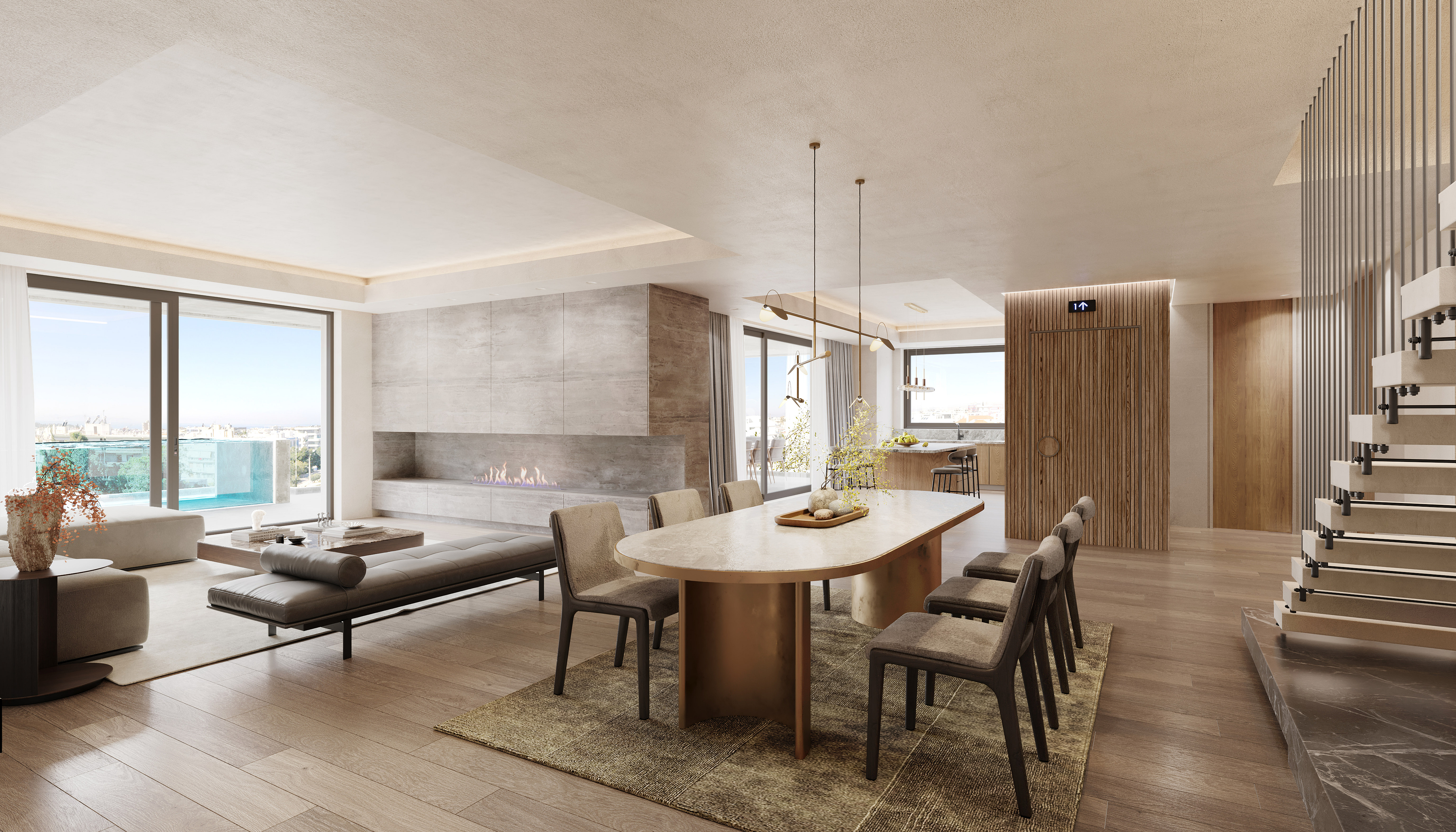 Luxurious penthouse in Glyfada with sea views and private pool