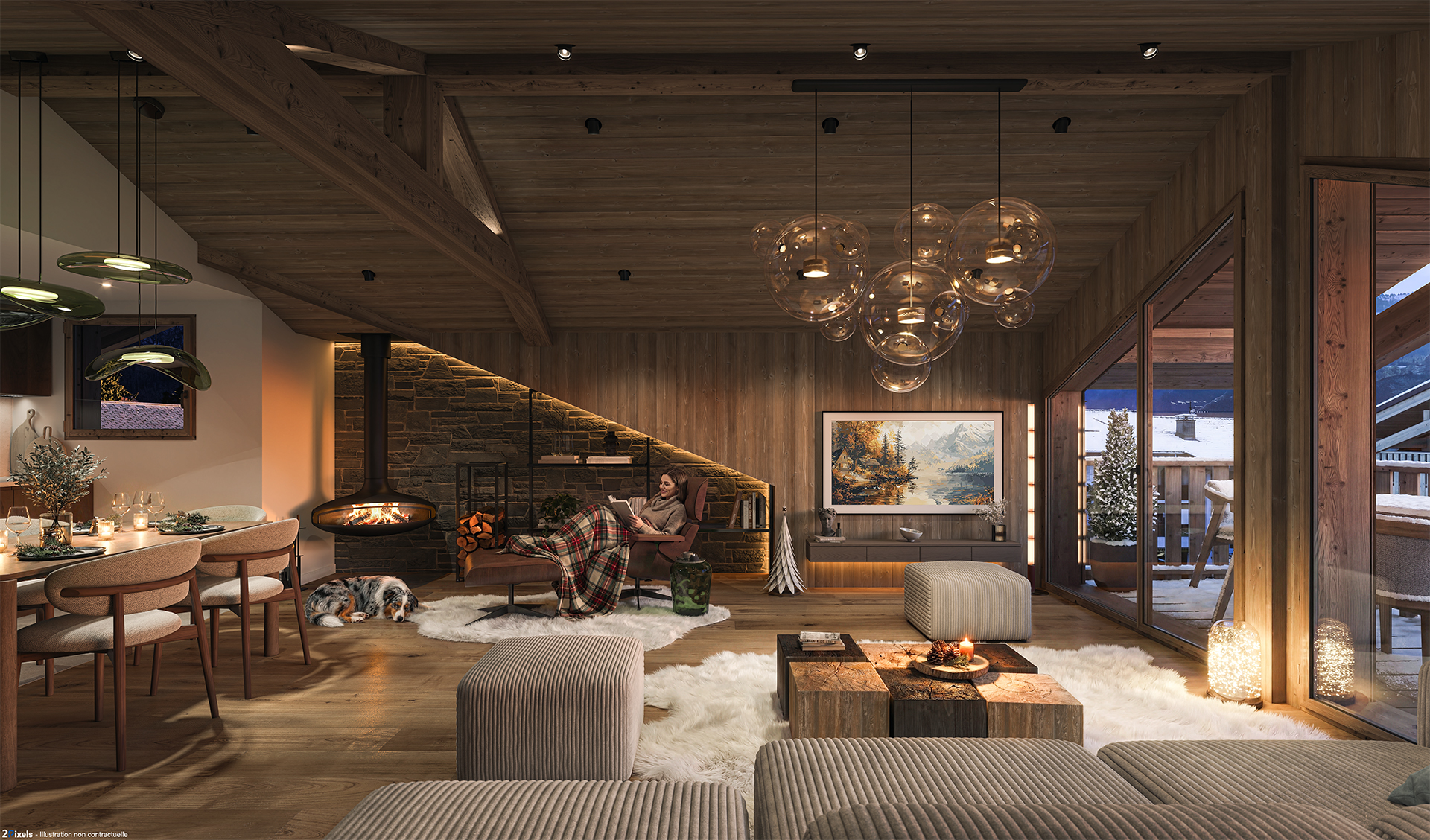 Ultimo piano – Vista Criou e Grand Massif – Appartamento d’eccezione a Samoëns