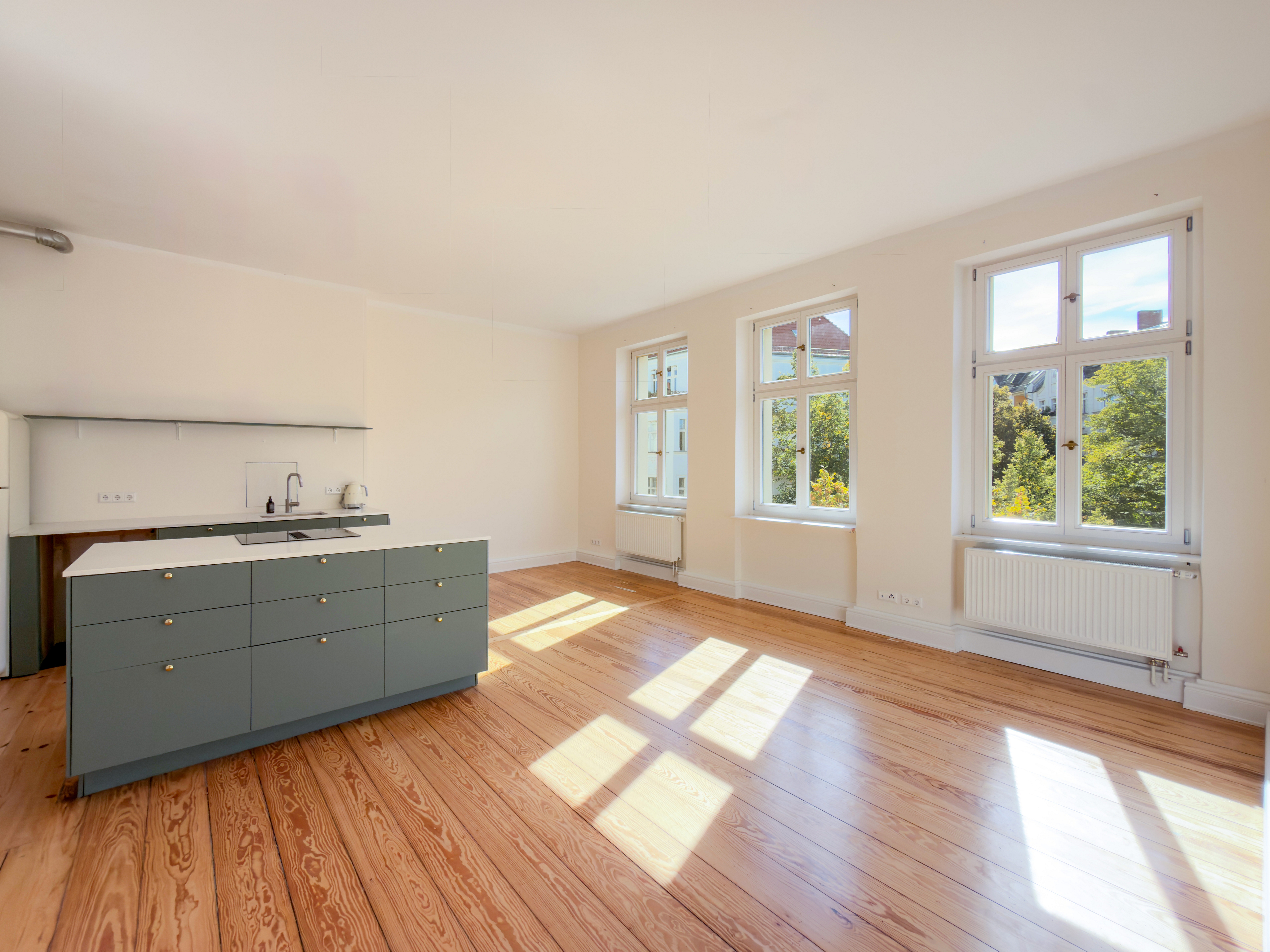 Sunny period apartment with southwest-facing loggia and green views