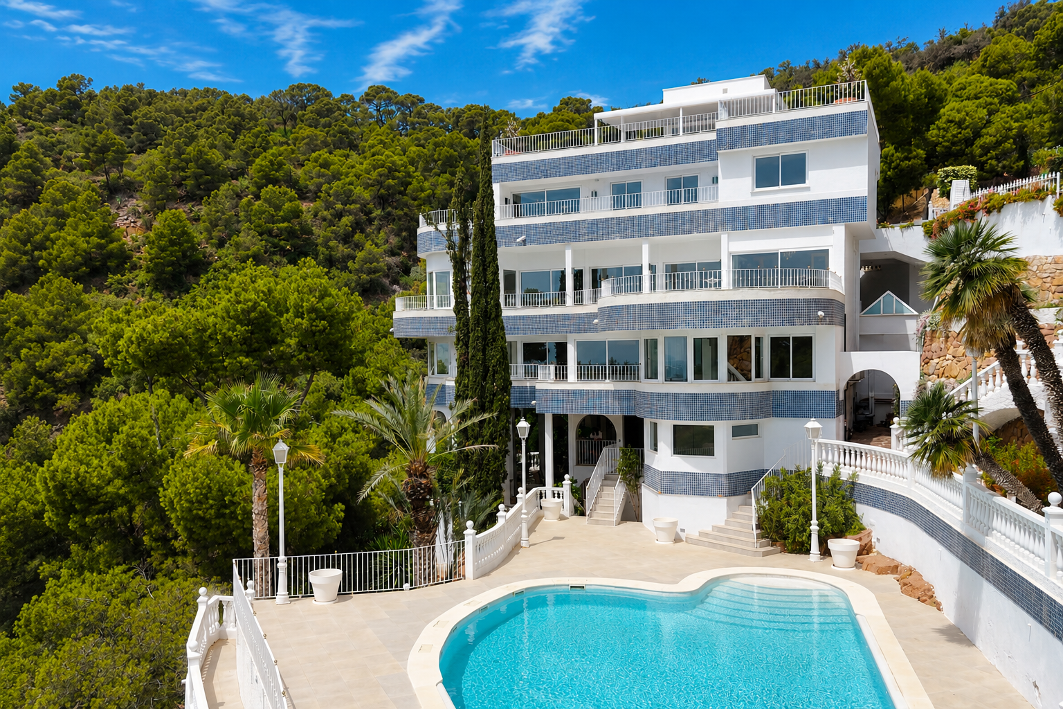 Designer villa with Mediterranean views