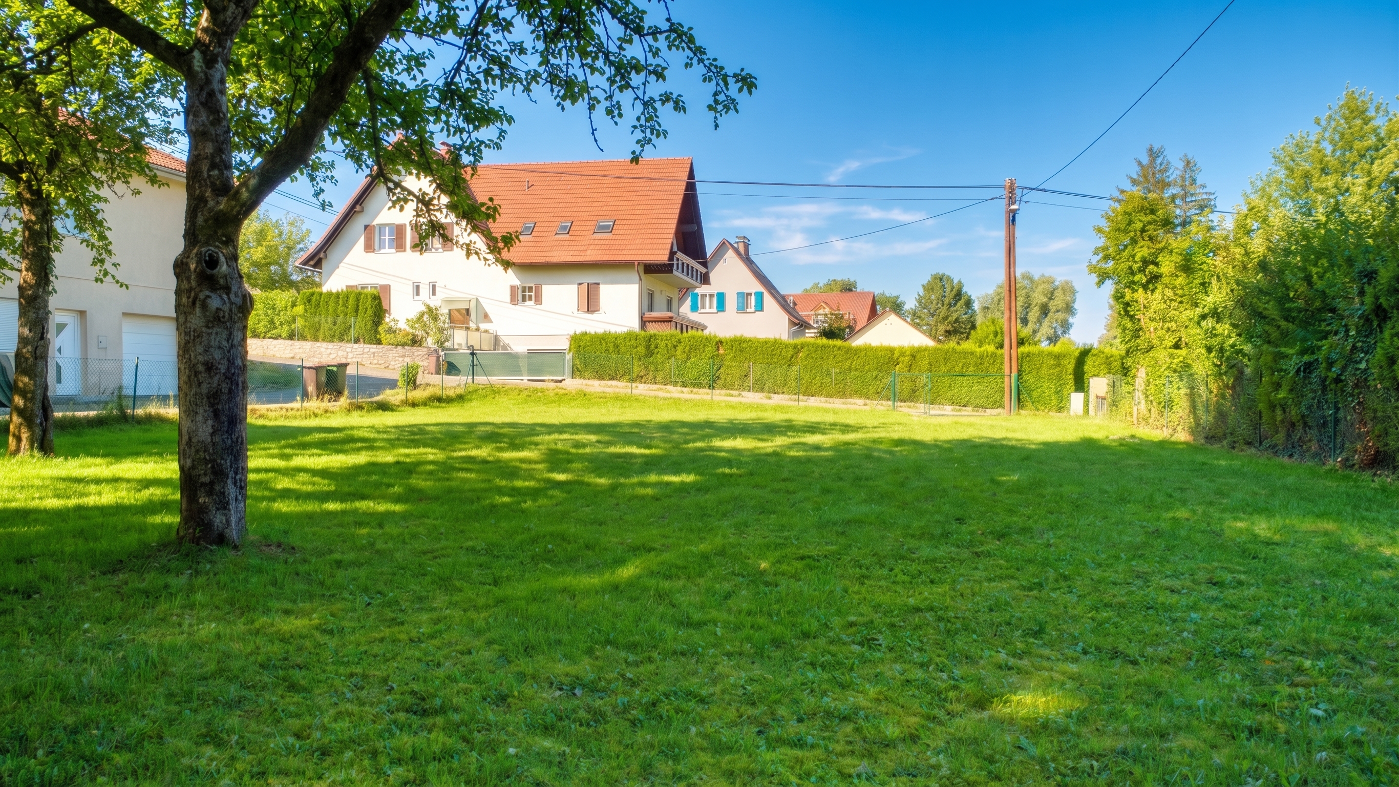 Plot for a home in front of a wood in Ruckerlberg hillside location [AI-modified]