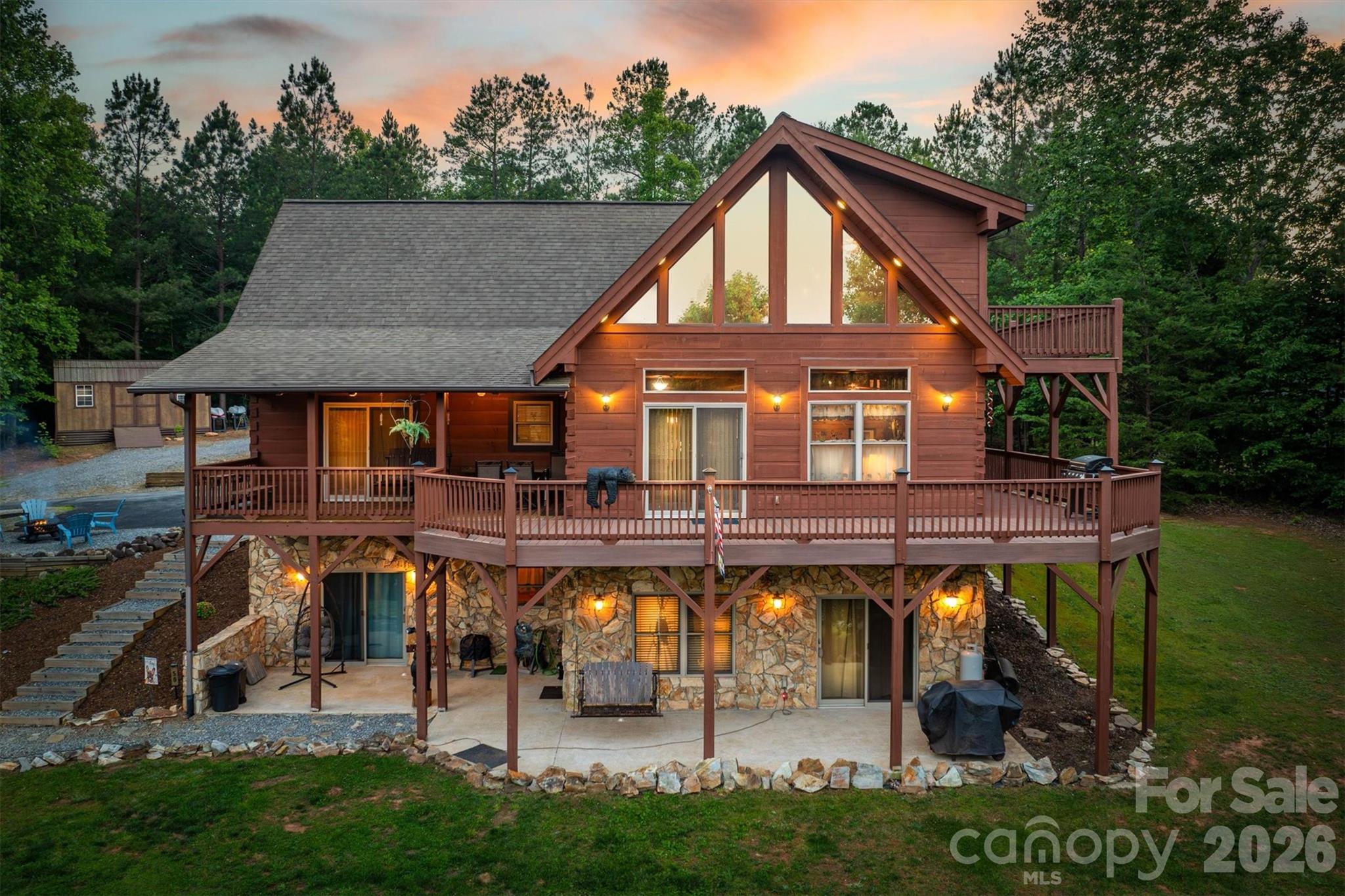 Handcrafted Log Home with Private In-Law Suite and Views