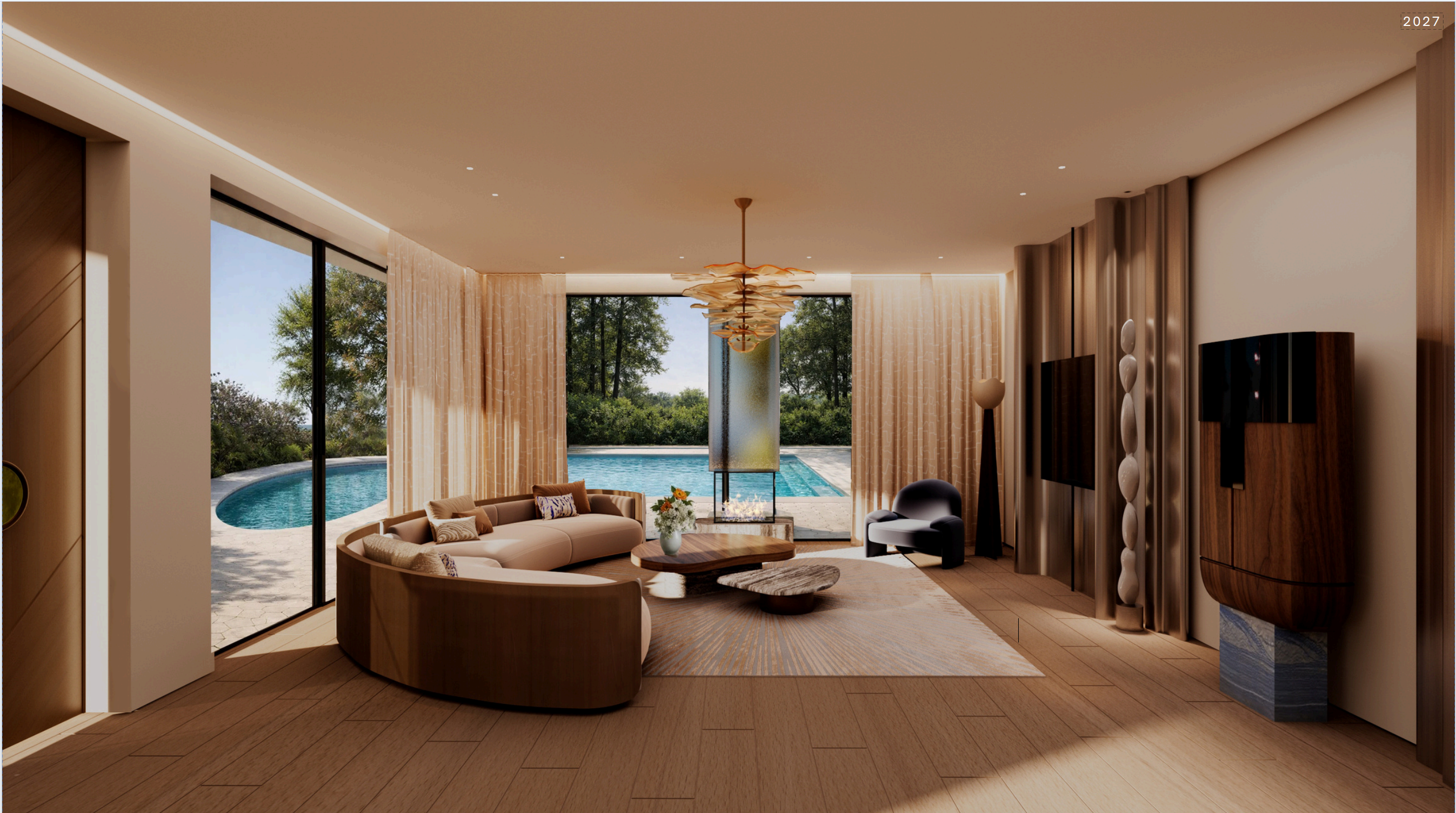 High ceiling generous ground floor apartment near the sea in Voula