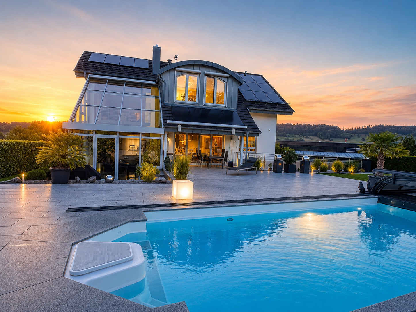 Exklusives Wohnen in Feldrandlage – Spa, Pool & unverbaubarer Weitblick