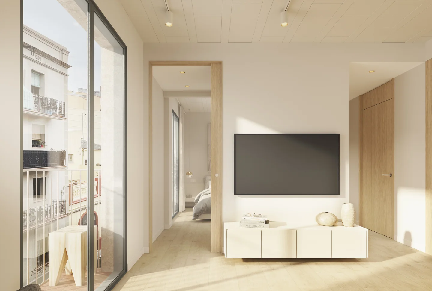 Elegante piso de 1 dormitorio de obra nueva en Sant Martí