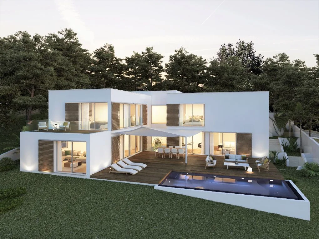 Plot with building project of a modern villa in Font de sa Cala