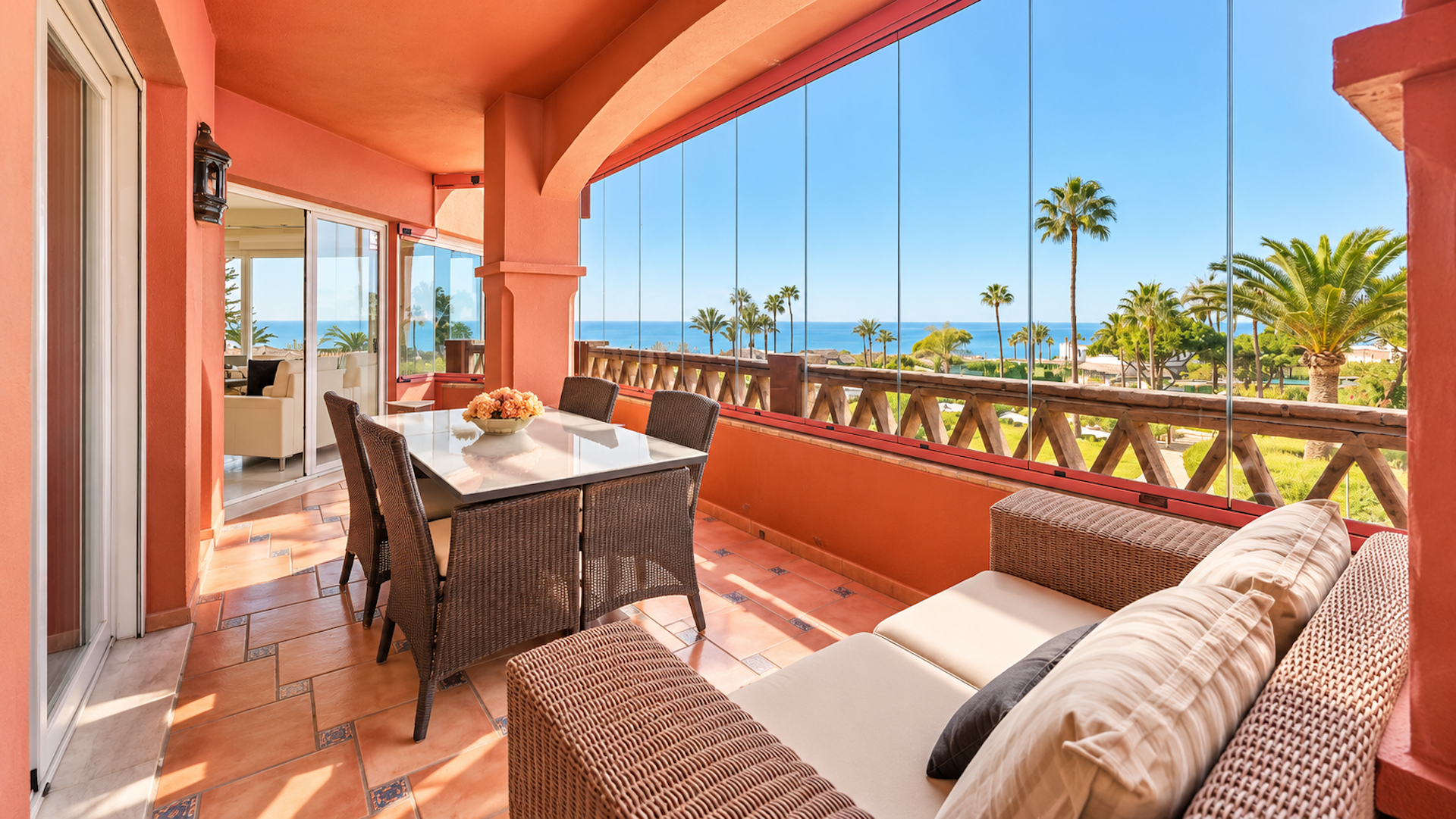 Wohnung in erster Strandlinie in Elviria, Marbella