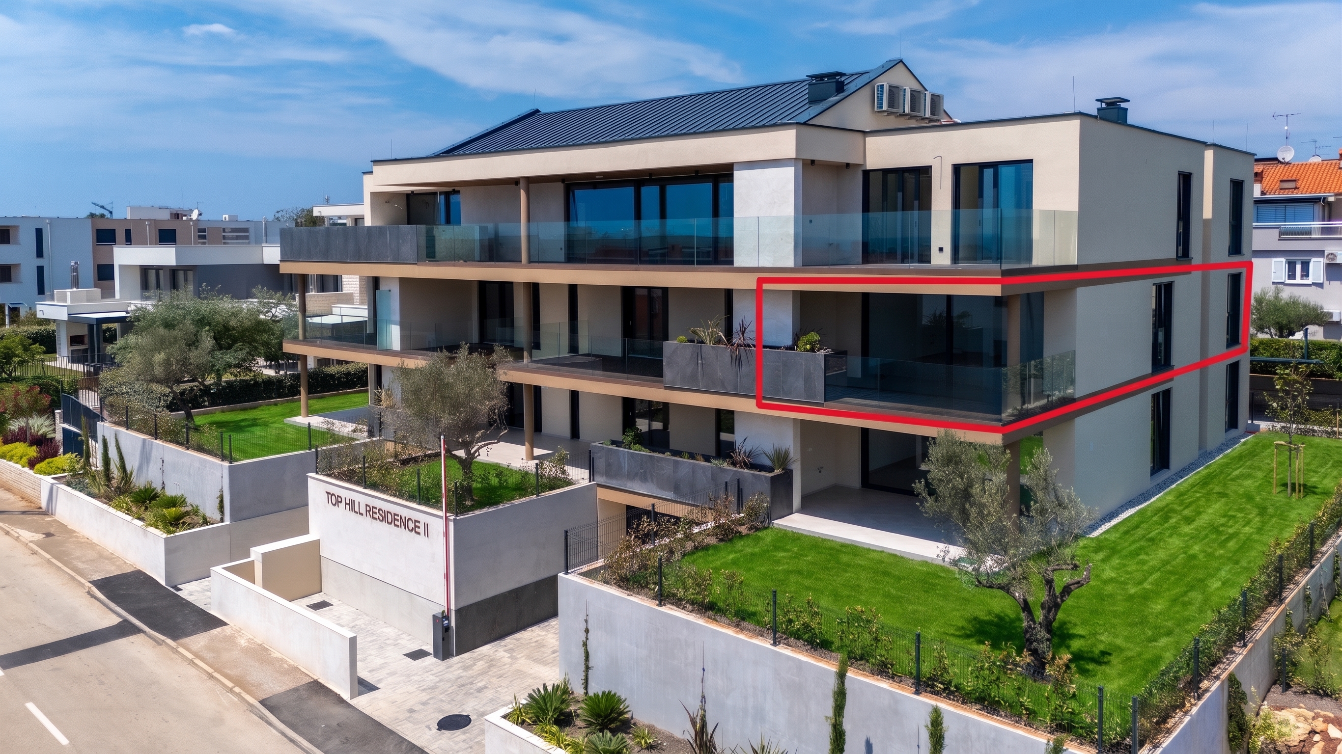 Attractive 3-room apartment near the coast with south-facing balcony & planned communal pool (Building A) [AI-modified]
