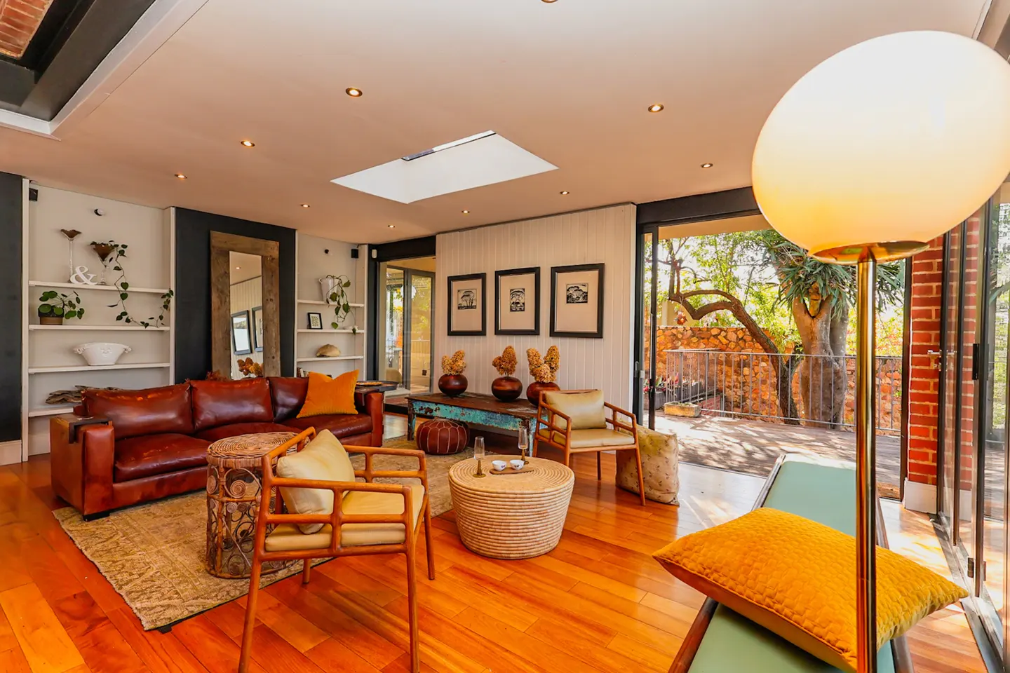 Lounge is serene and comfortable, opening out on to decks and outdoor living space